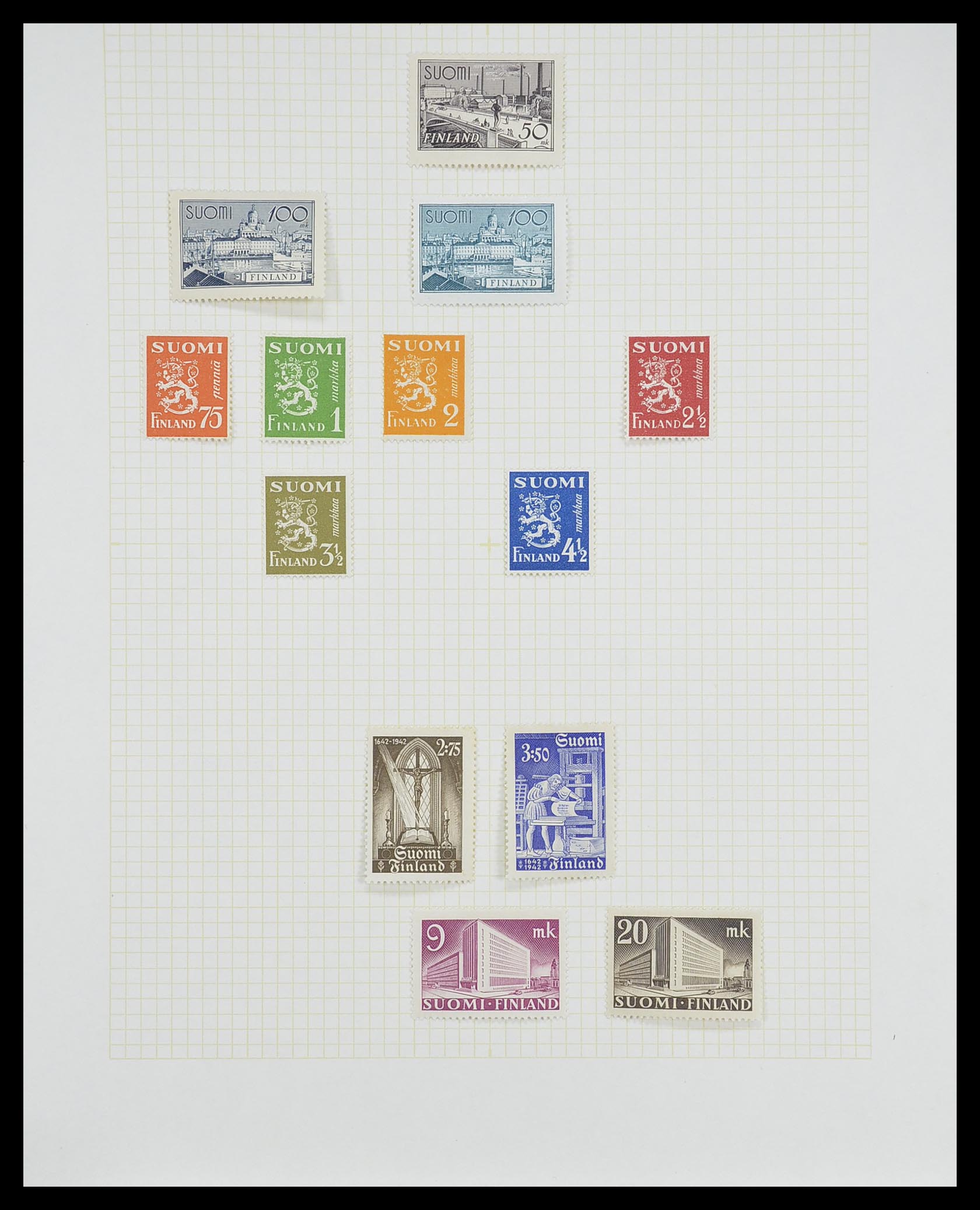 33401 025 - Postzegelverzameling 33401 Finland 1856-2003.