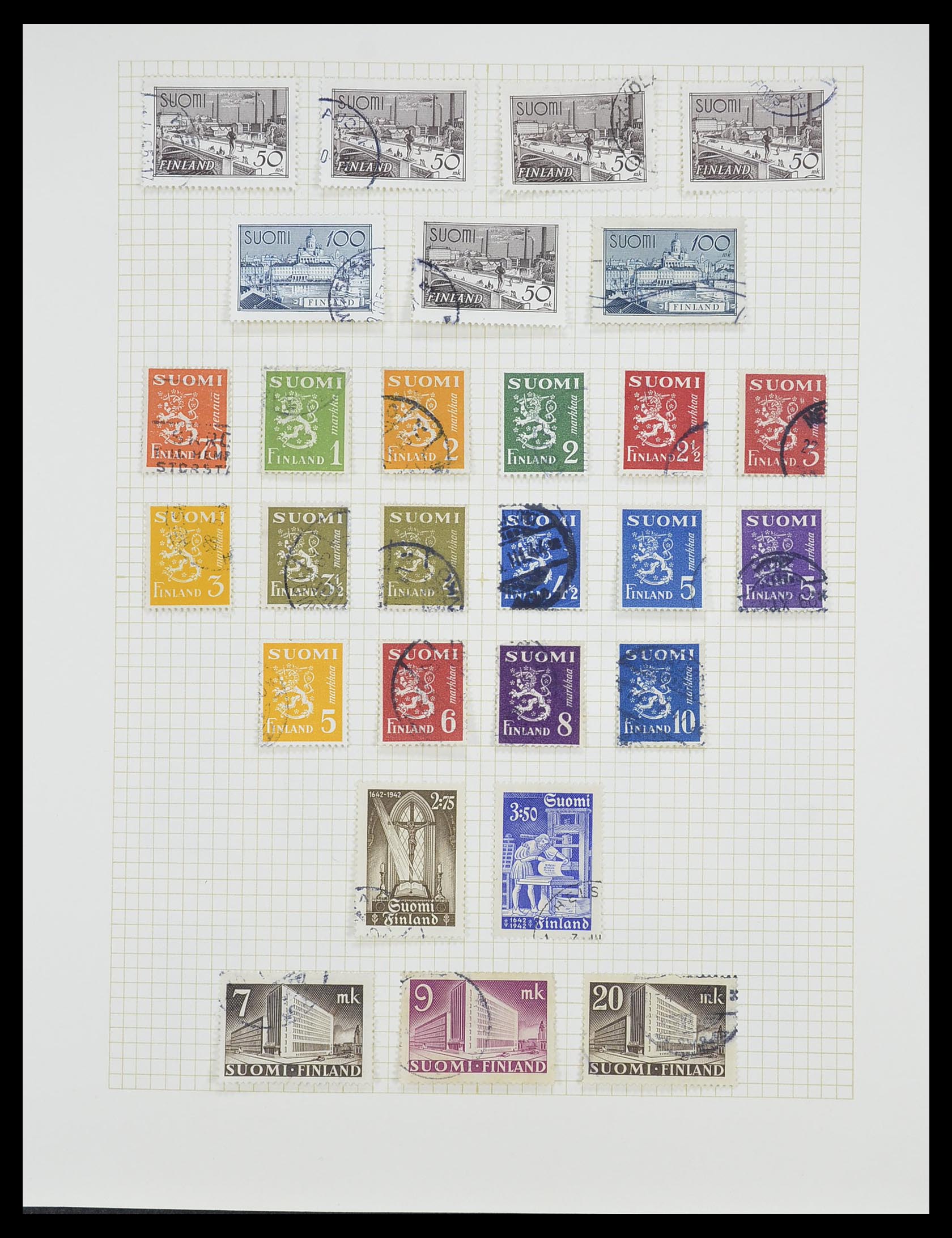 33401 026 - Postzegelverzameling 33401 Finland 1856-2003.