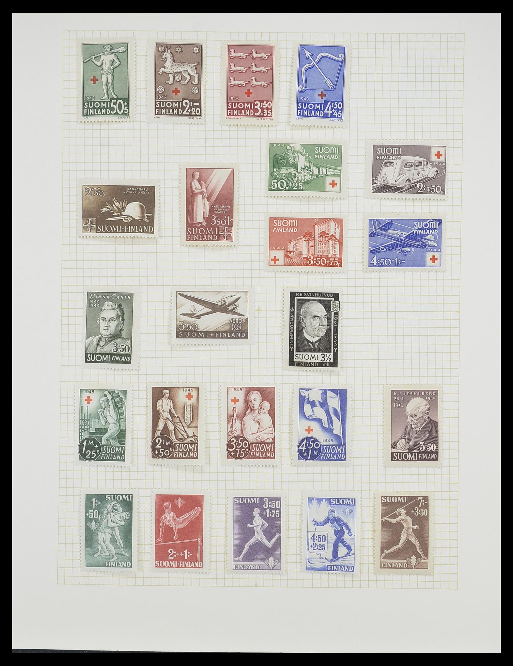33401 027 - Postzegelverzameling 33401 Finland 1856-2003.