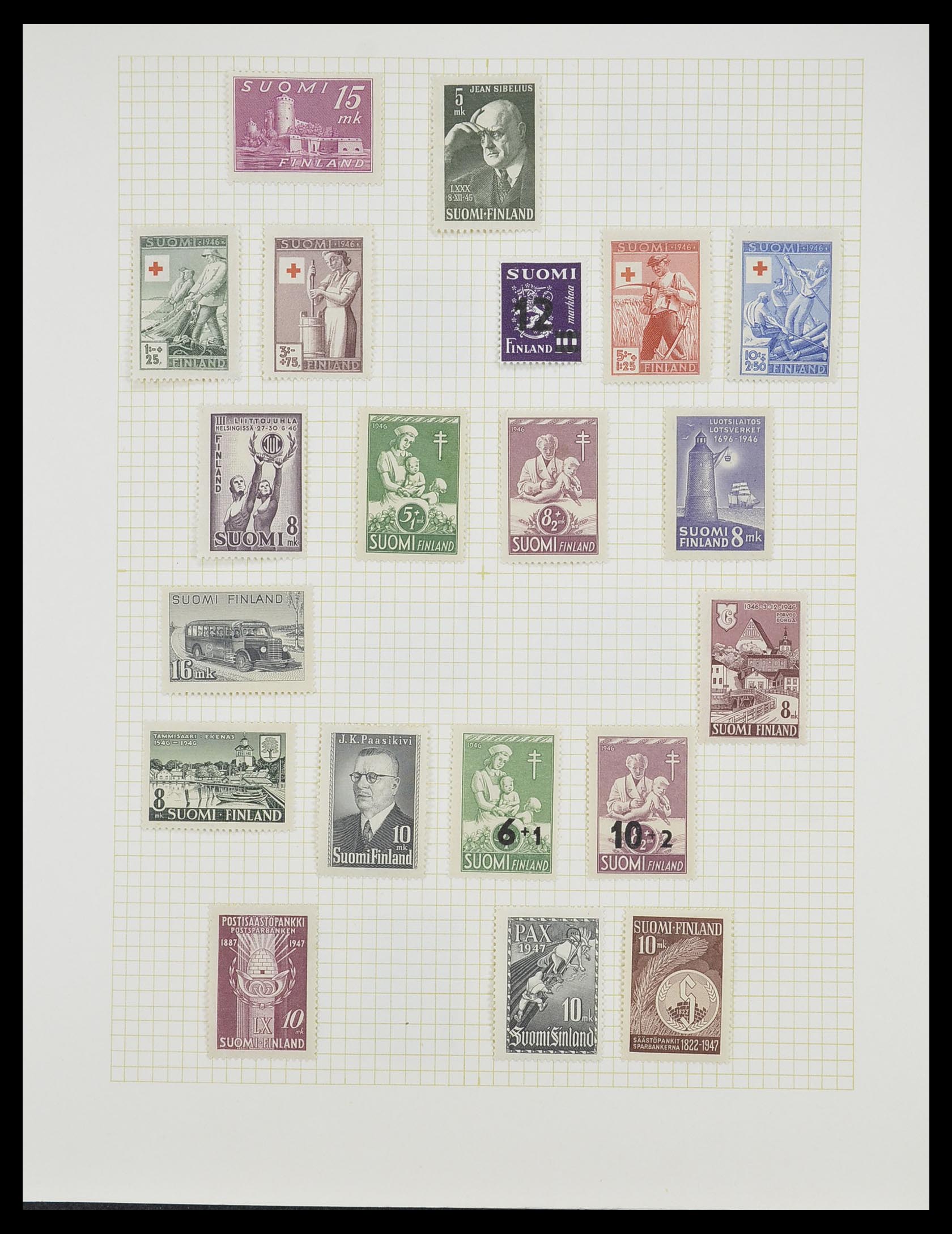 33401 029 - Postzegelverzameling 33401 Finland 1856-2003.