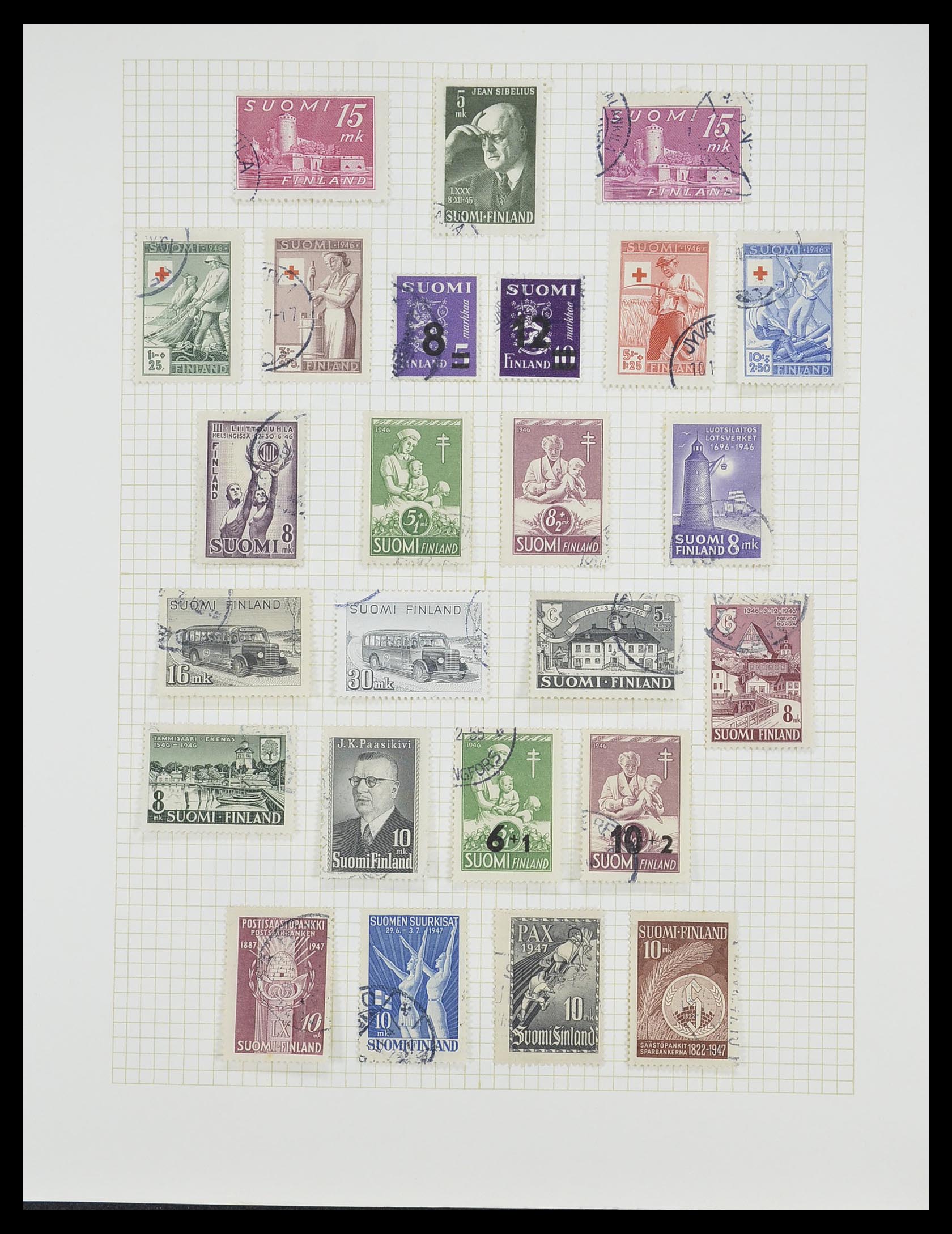 33401 030 - Postzegelverzameling 33401 Finland 1856-2003.