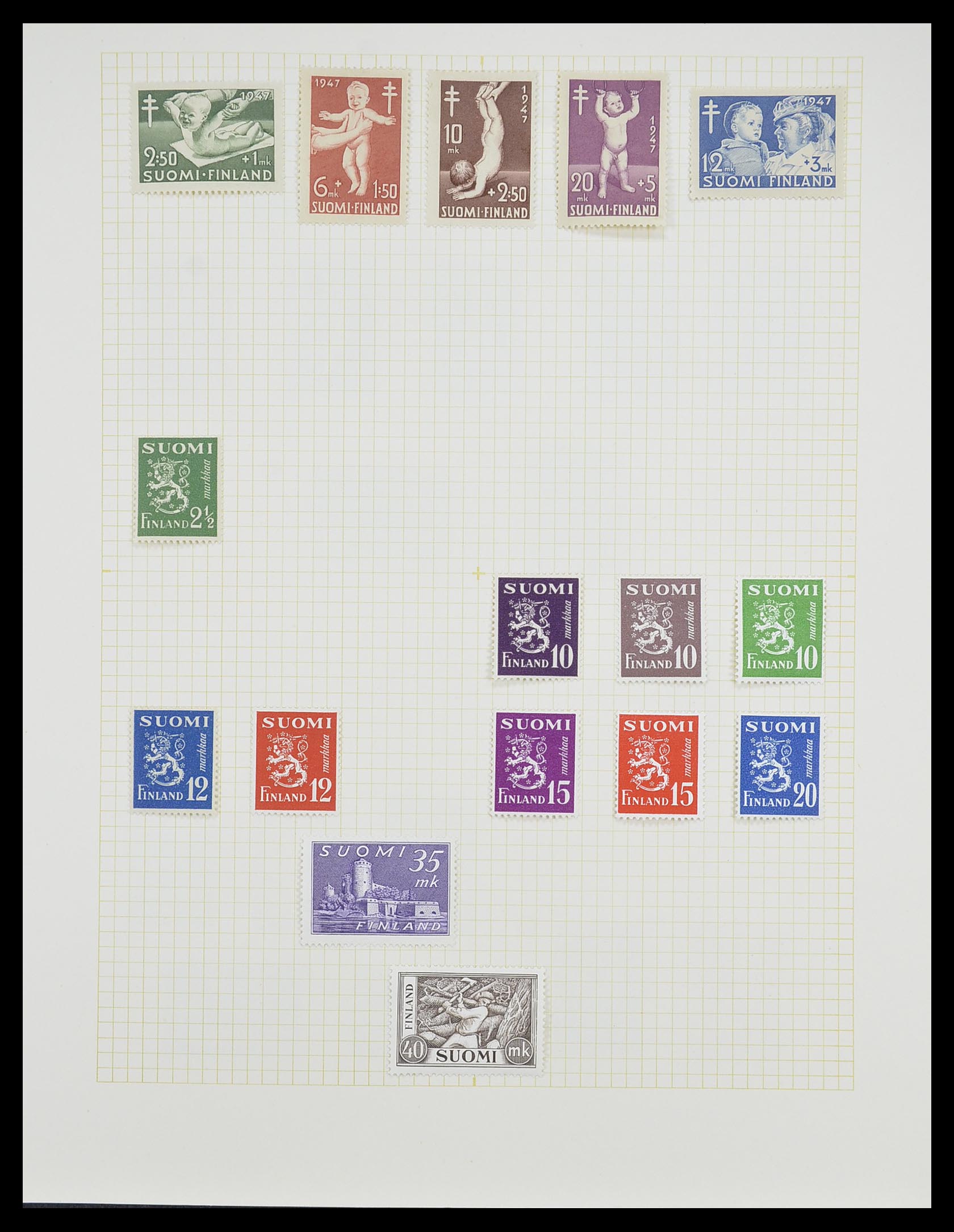 33401 032 - Postzegelverzameling 33401 Finland 1856-2003.