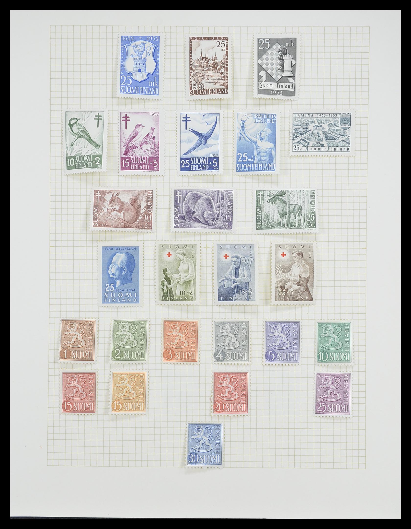 33401 037 - Postzegelverzameling 33401 Finland 1856-2003.