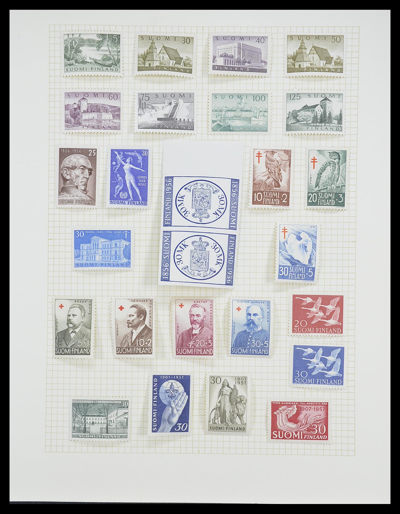 33401 041 - Postzegelverzameling 33401 Finland 1856-2003.