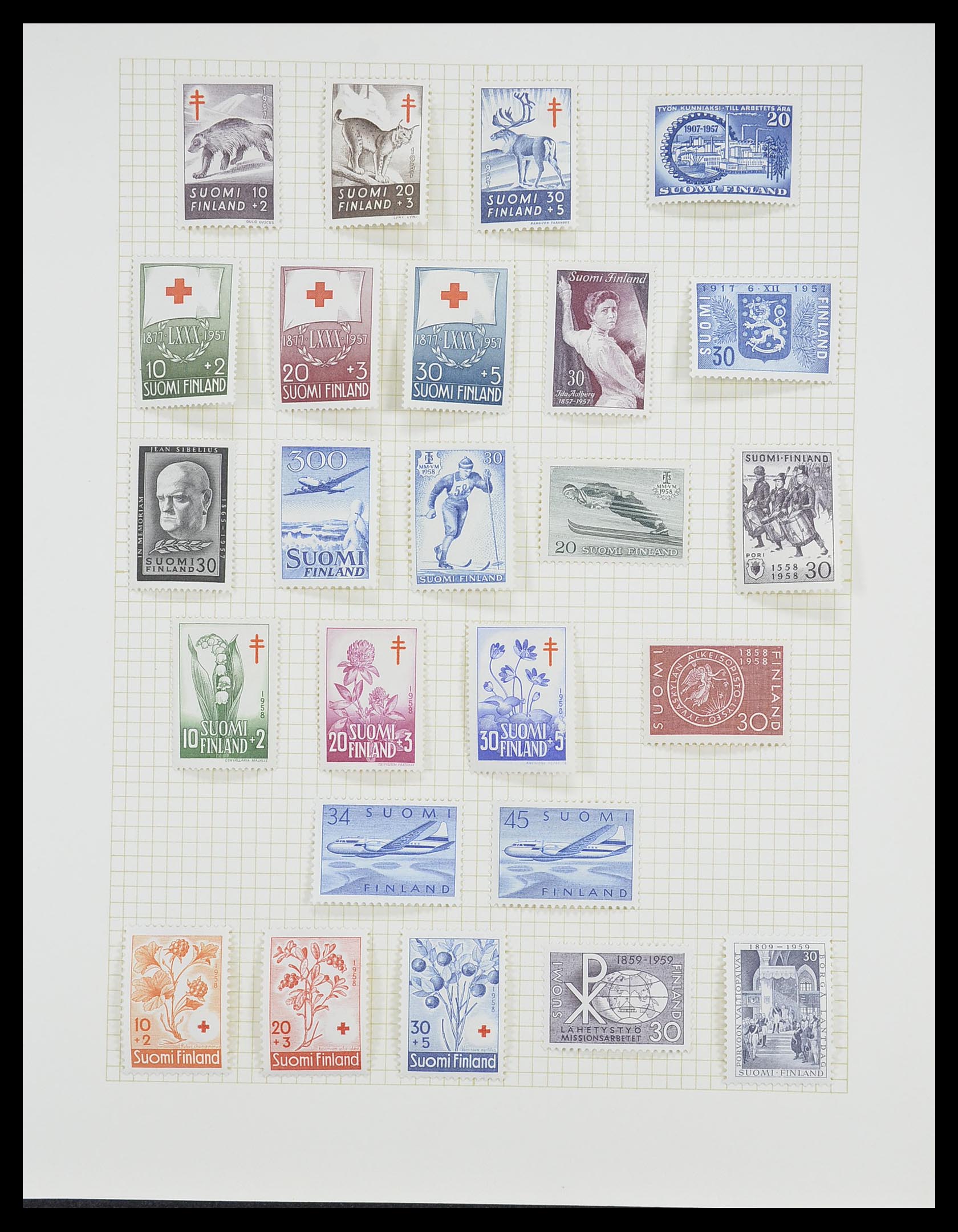 33401 043 - Postzegelverzameling 33401 Finland 1856-2003.