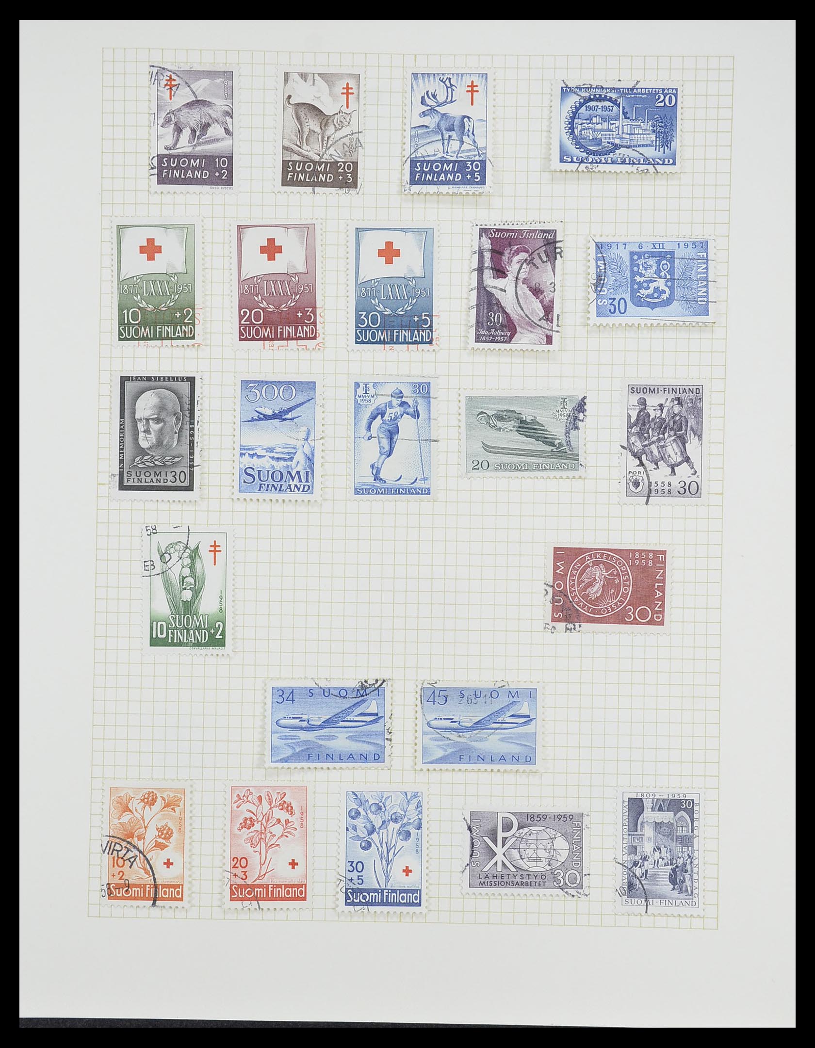 33401 044 - Postzegelverzameling 33401 Finland 1856-2003.