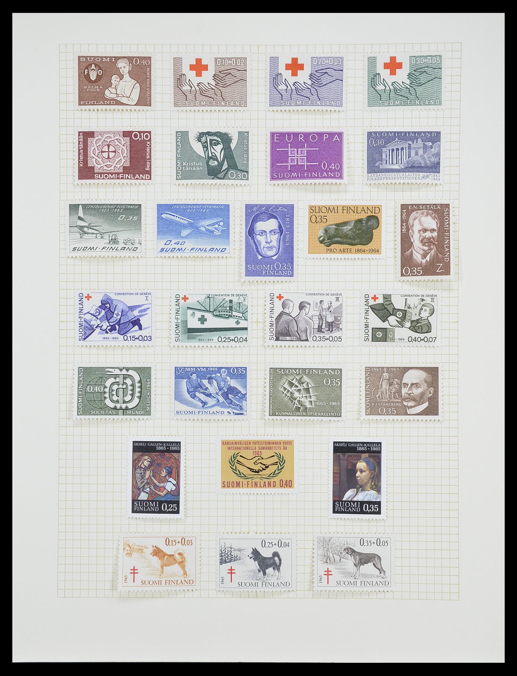 33401 054 - Postzegelverzameling 33401 Finland 1856-2003.