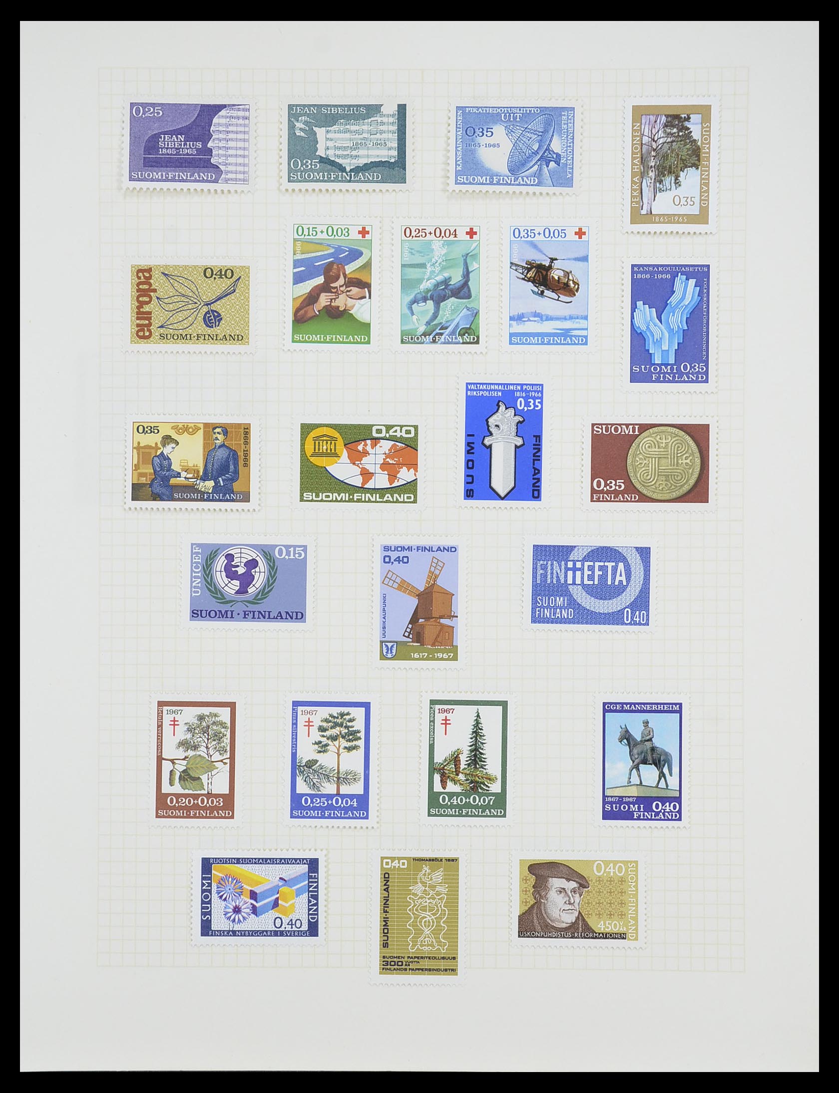 33401 056 - Postzegelverzameling 33401 Finland 1856-2003.