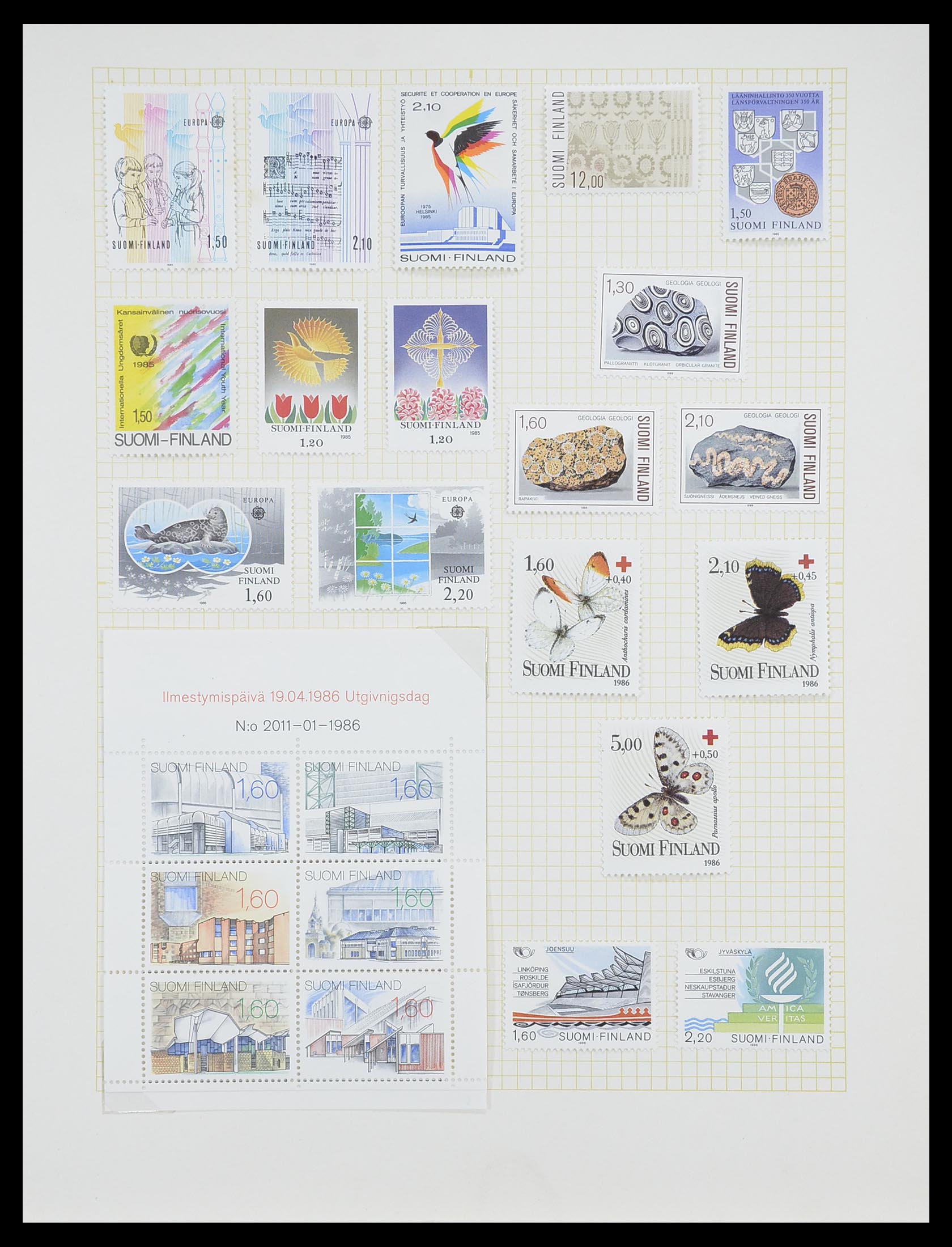 33401 090 - Postzegelverzameling 33401 Finland 1856-2003.