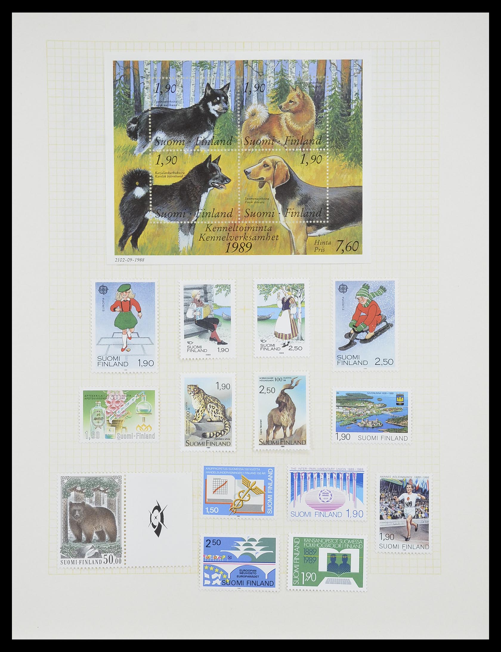 33401 100 - Stamp collection 33401 Finland 1856-2003.