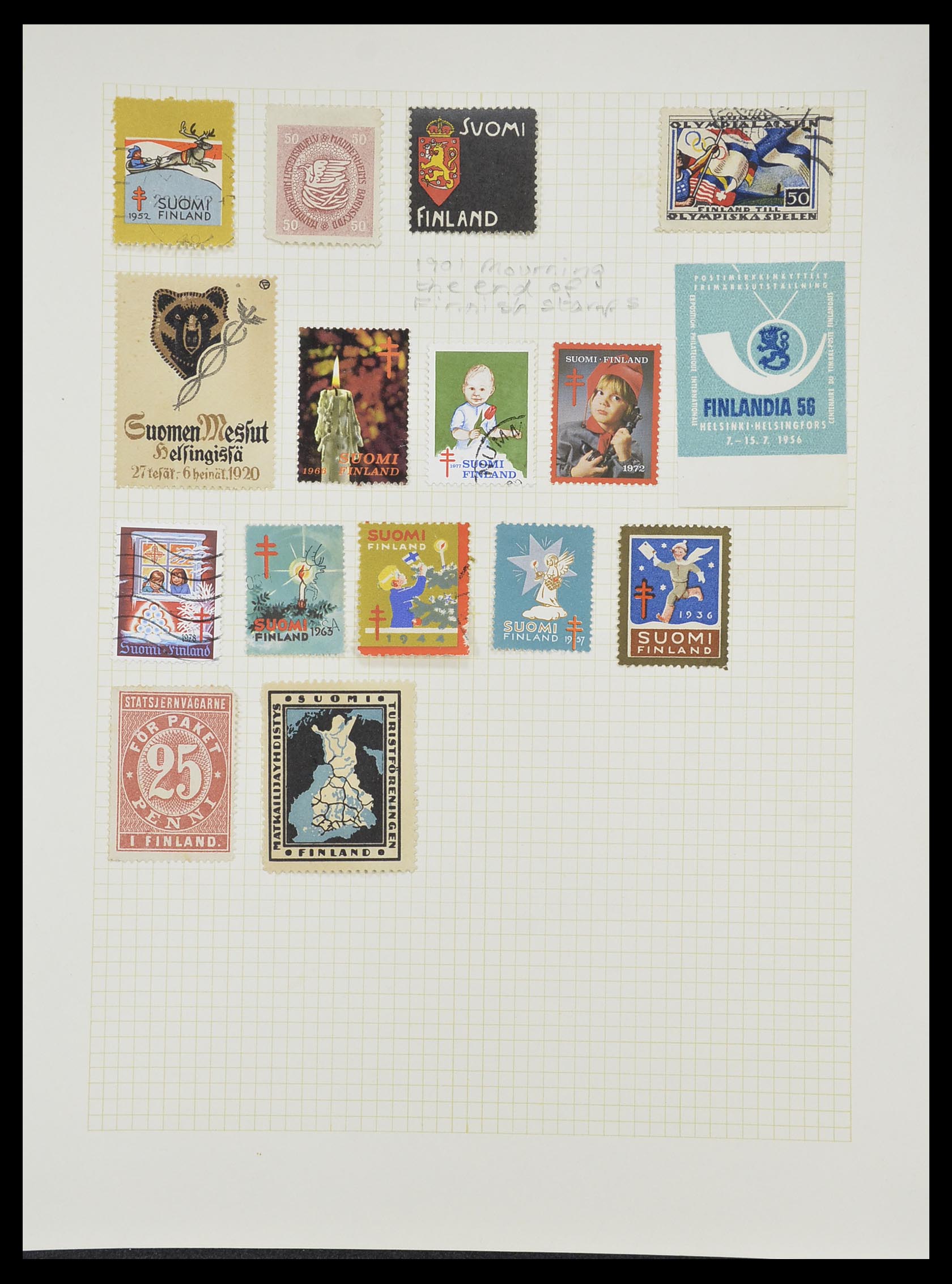 33401 208 - Postzegelverzameling 33401 Finland 1856-2003.
