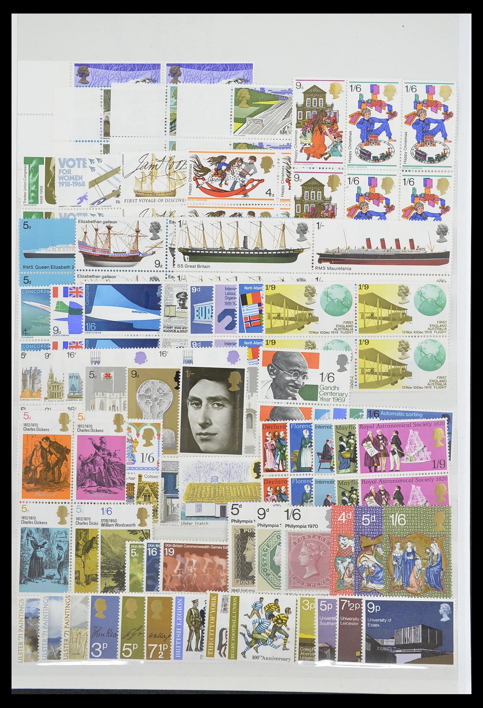 33403 003 - Postzegelverzameling 33403 Engeland en koloniën 1890-2000.