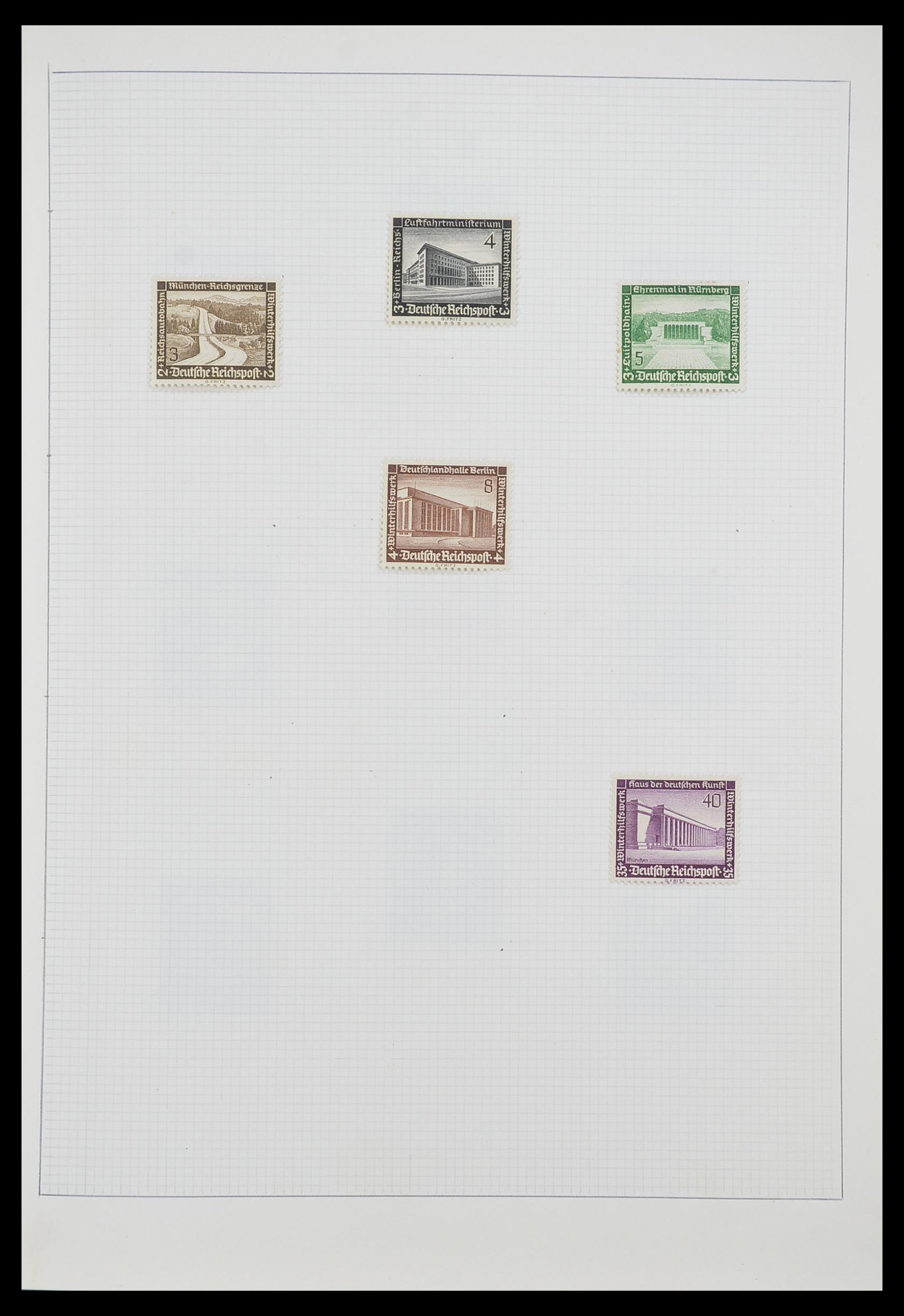 33406 002 - Postzegelverzameling 33406 Europese landen 1938-1955.