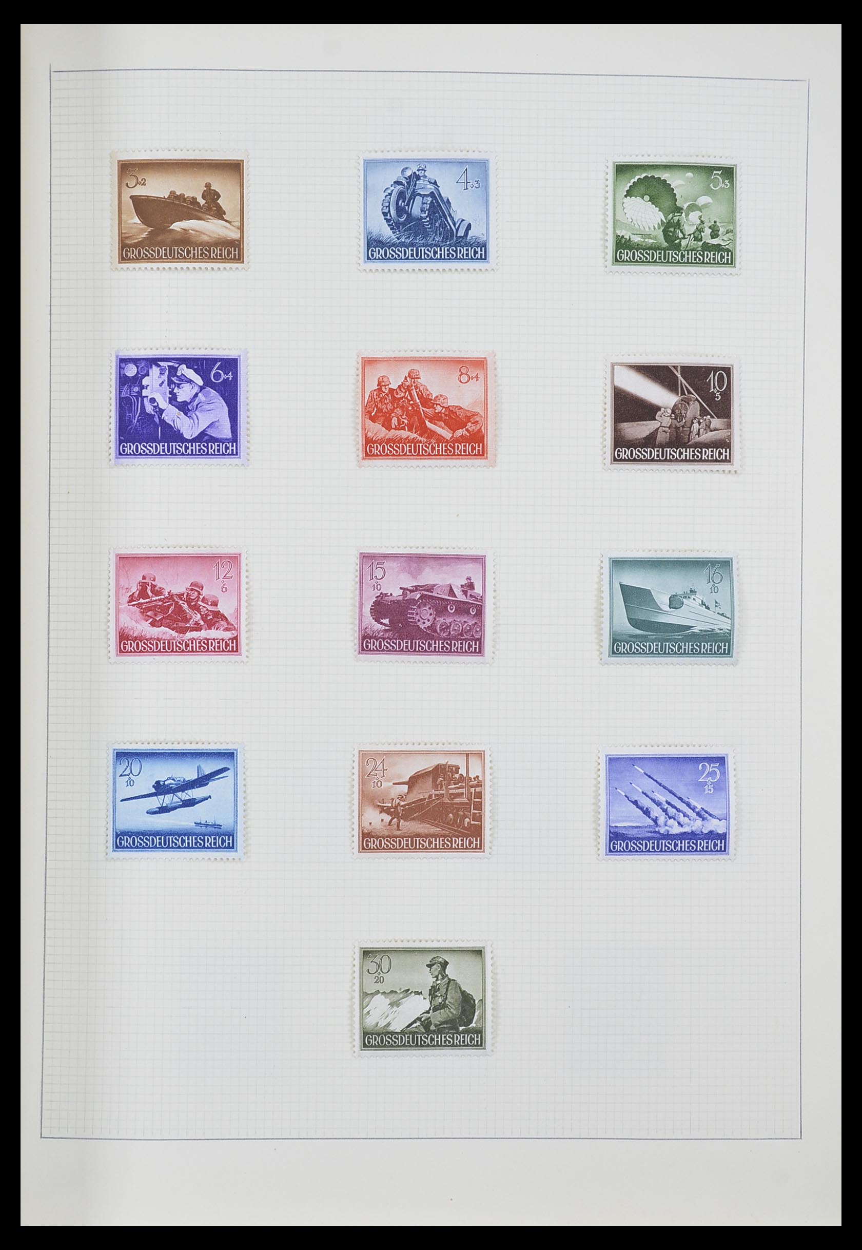 33406 010 - Postzegelverzameling 33406 Europese landen 1938-1955.