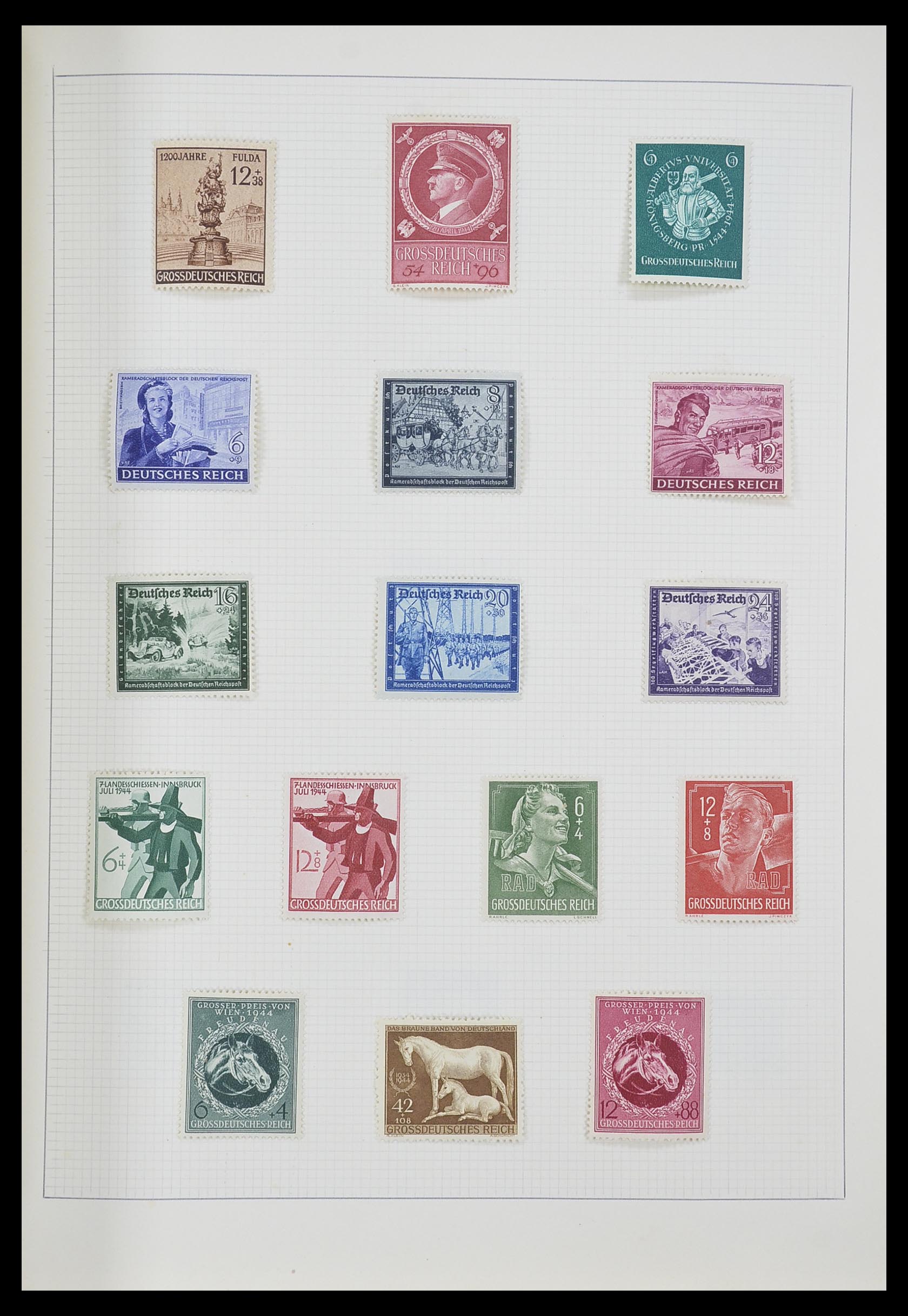 33406 011 - Postzegelverzameling 33406 Europese landen 1938-1955.