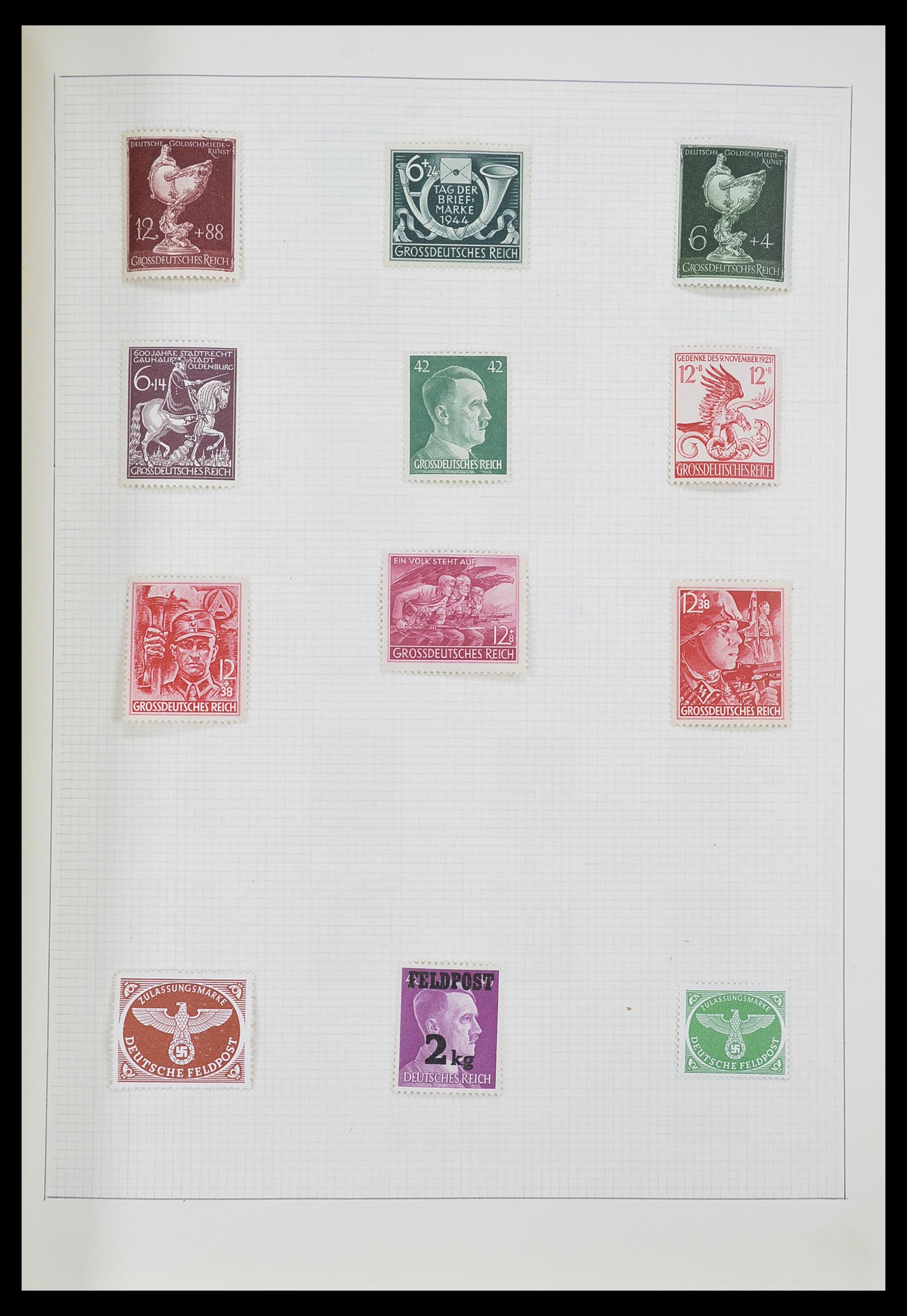 33406 012 - Postzegelverzameling 33406 Europese landen 1938-1955.