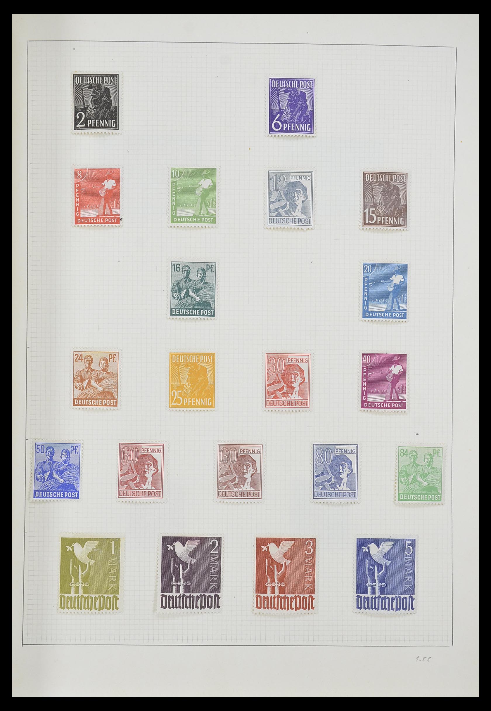33406 015 - Postzegelverzameling 33406 Europese landen 1938-1955.