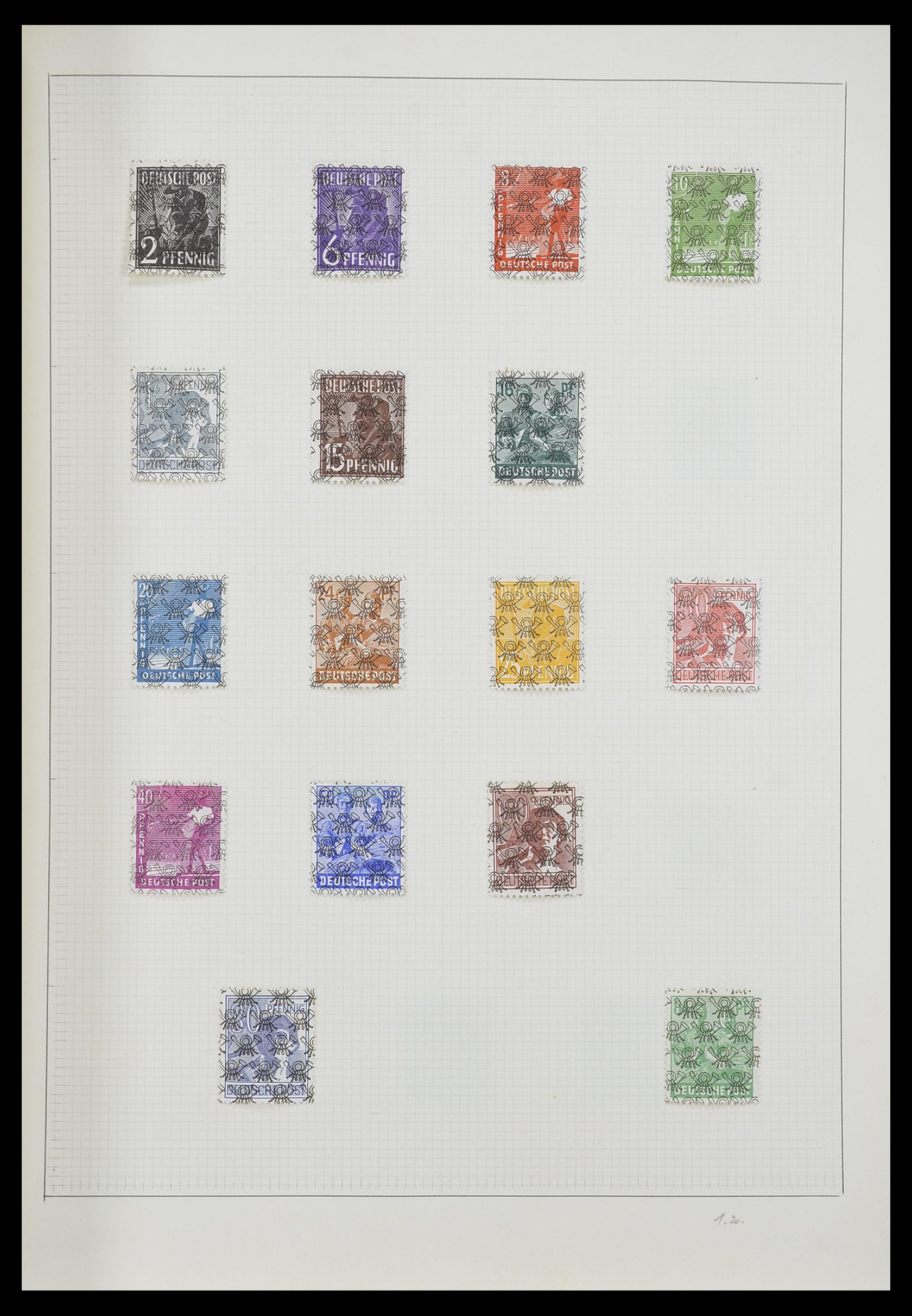 33406 018 - Postzegelverzameling 33406 Europese landen 1938-1955.
