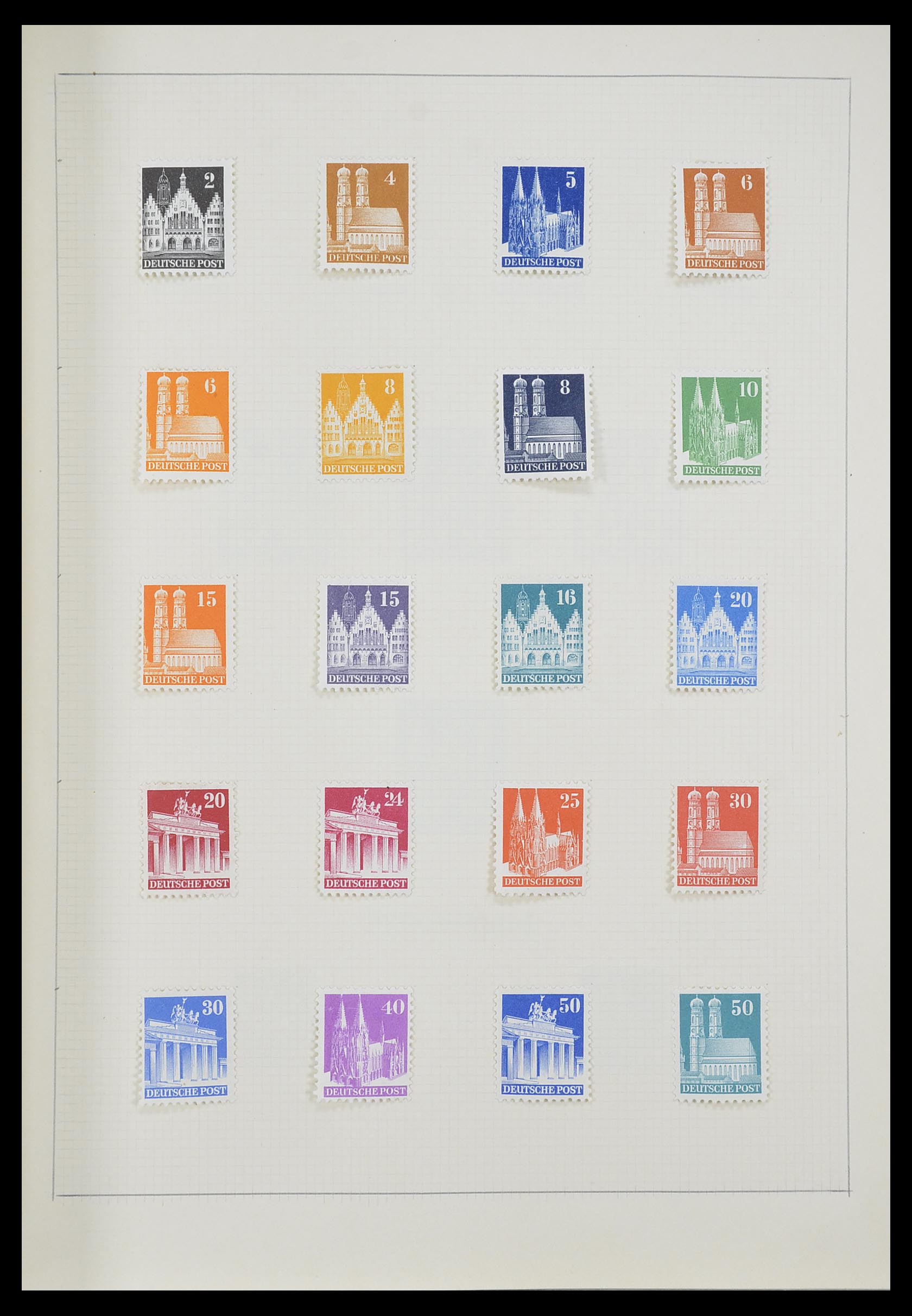 33406 021 - Postzegelverzameling 33406 Europese landen 1938-1955.