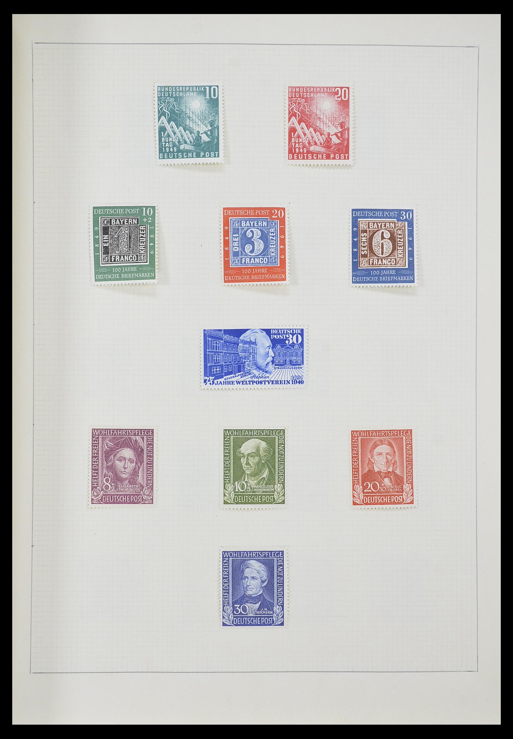 33406 024 - Postzegelverzameling 33406 Europese landen 1938-1955.