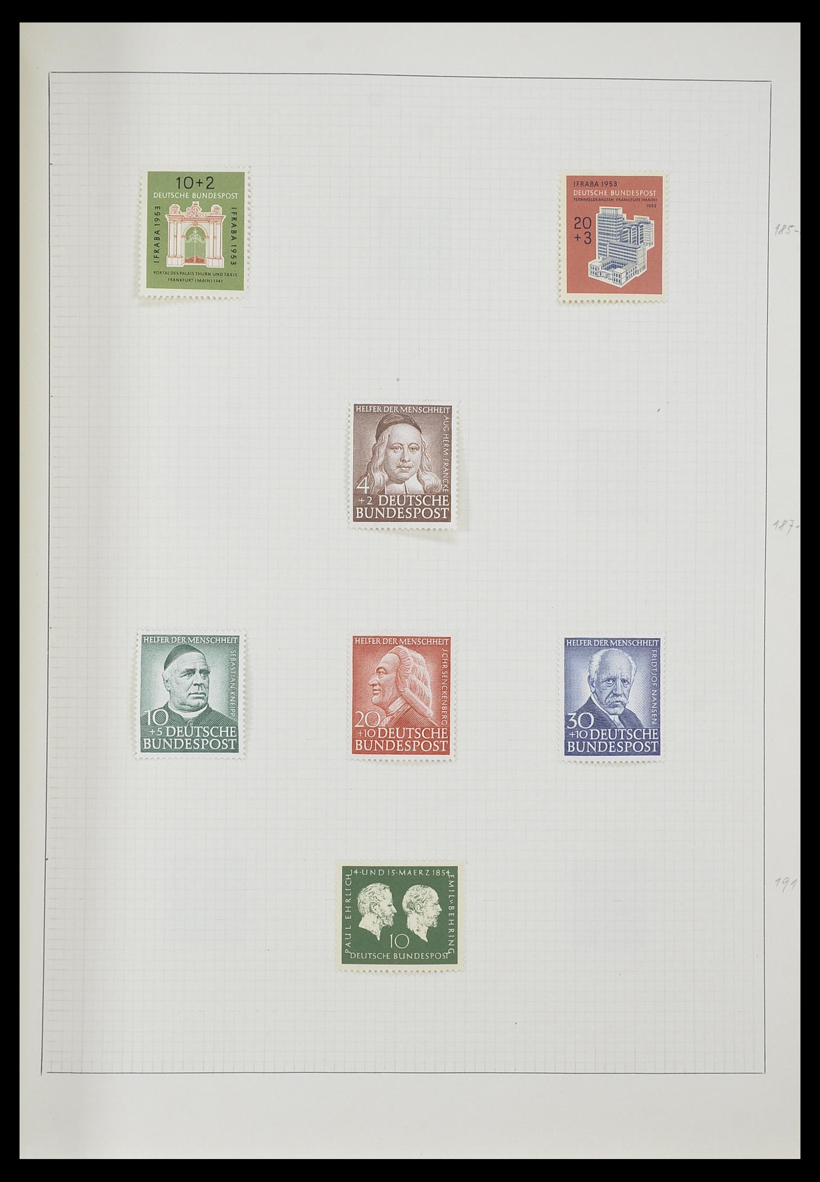 33406 029 - Postzegelverzameling 33406 Europese landen 1938-1955.