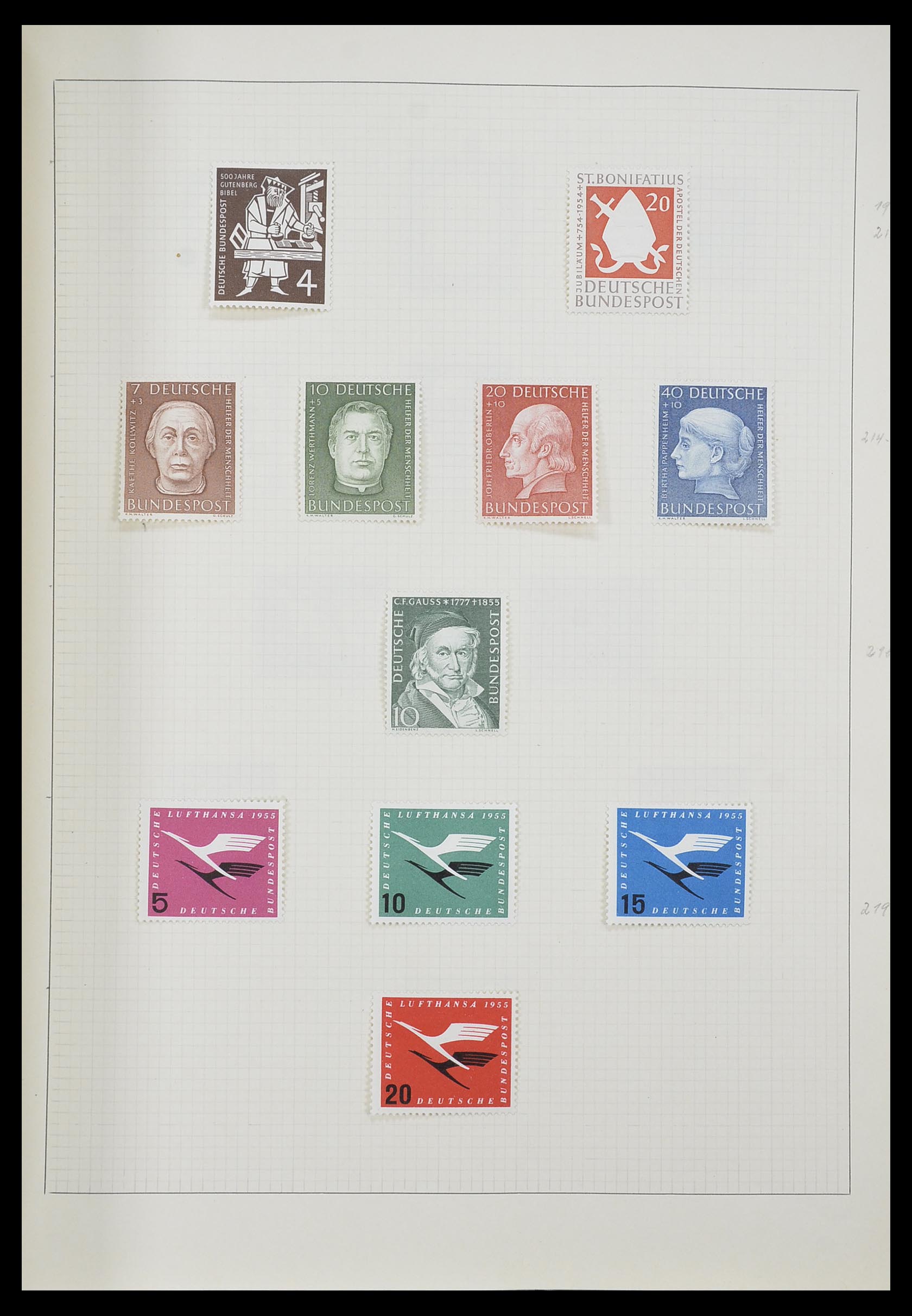 33406 032 - Postzegelverzameling 33406 Europese landen 1938-1955.