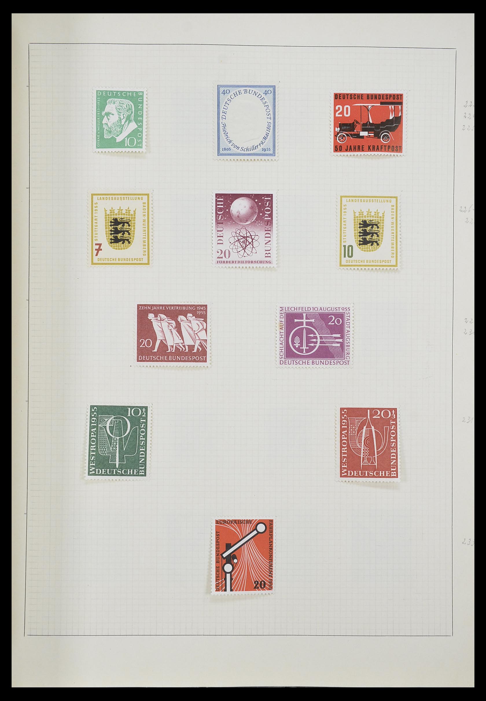 33406 033 - Postzegelverzameling 33406 Europese landen 1938-1955.