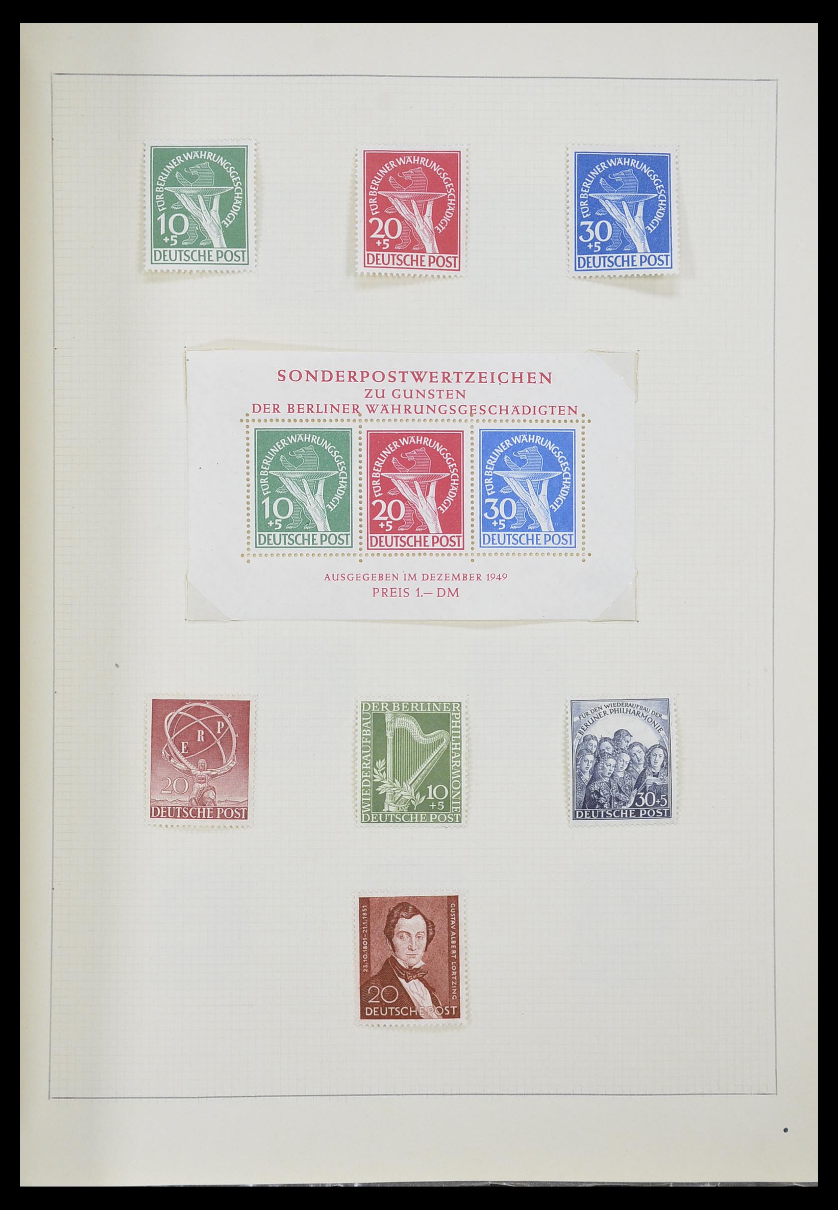 33406 038 - Postzegelverzameling 33406 Europese landen 1938-1955.