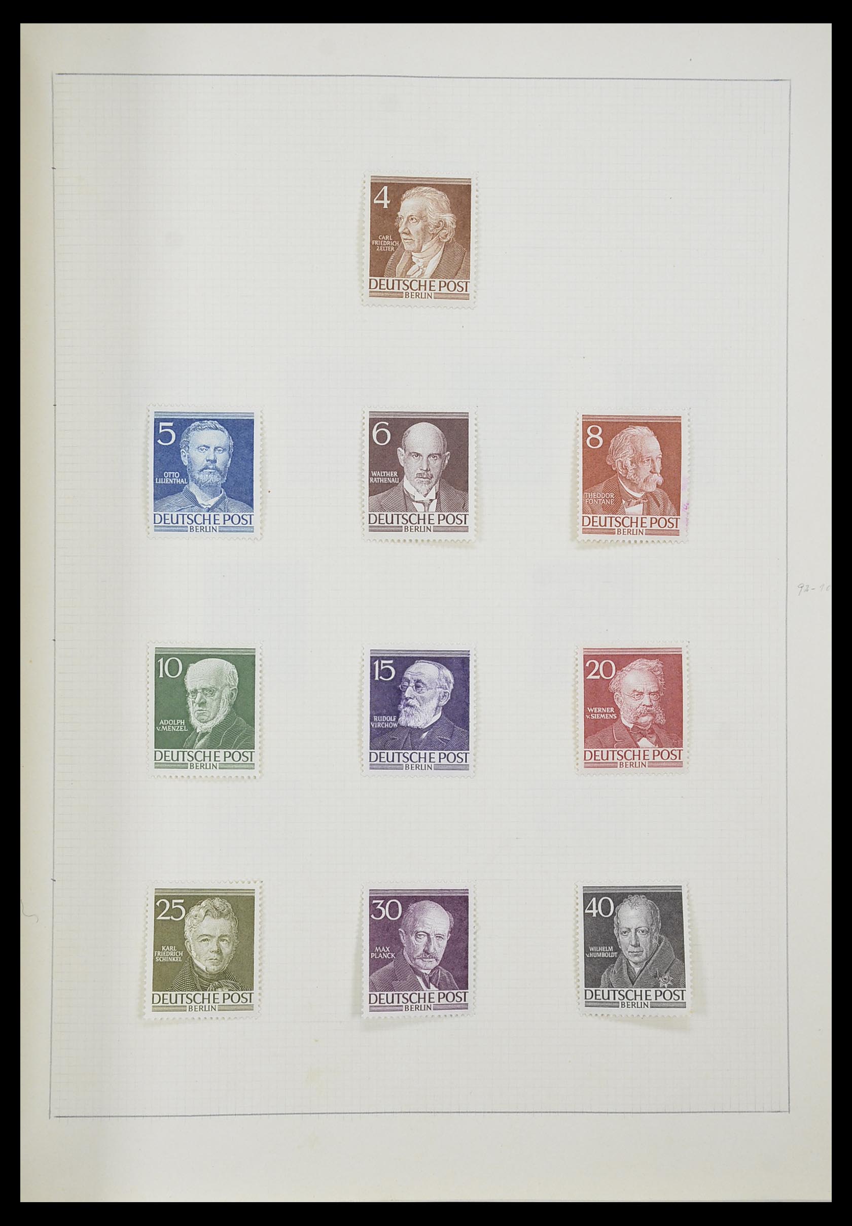 33406 041 - Postzegelverzameling 33406 Europese landen 1938-1955.