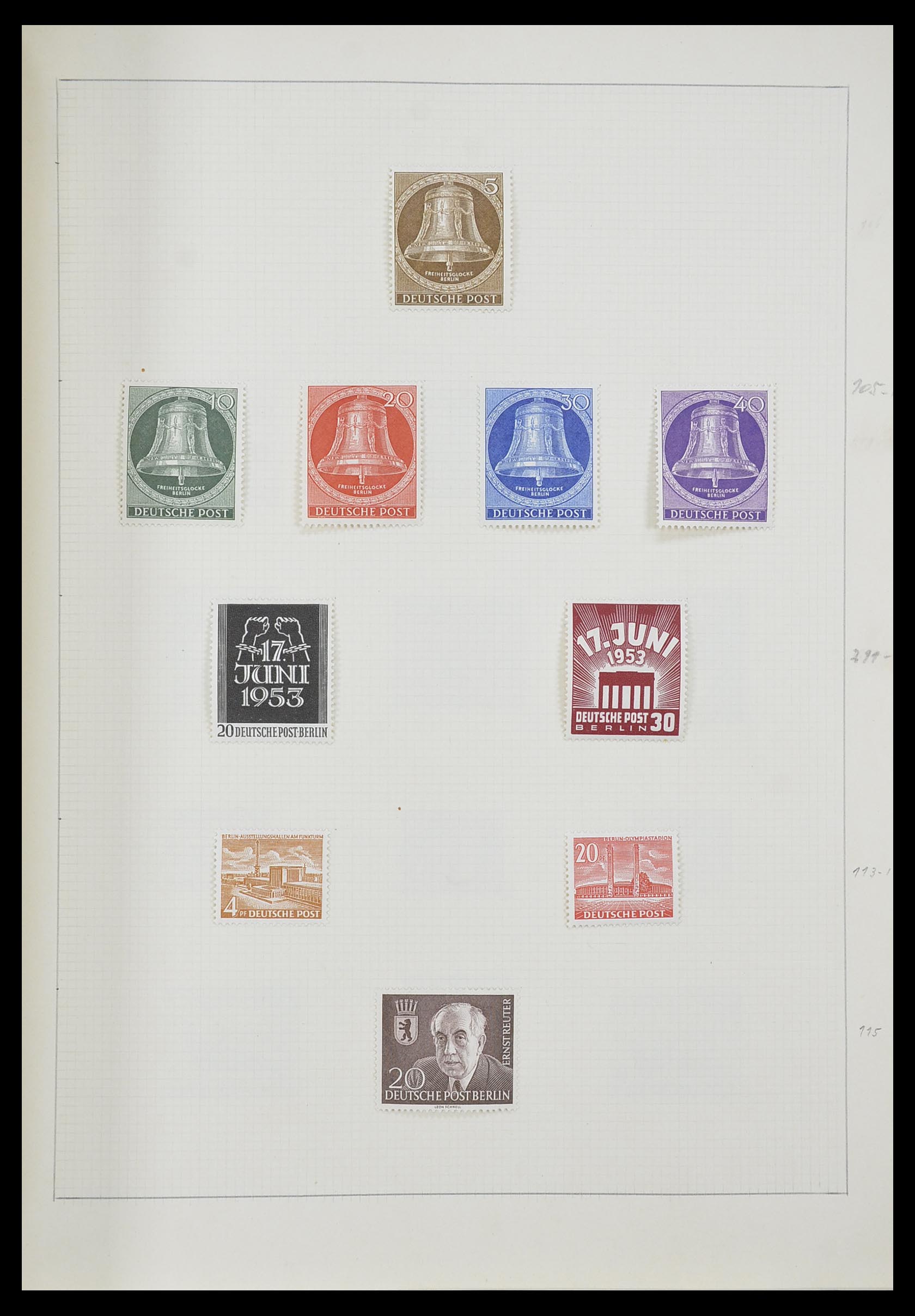 33406 042 - Postzegelverzameling 33406 Europese landen 1938-1955.