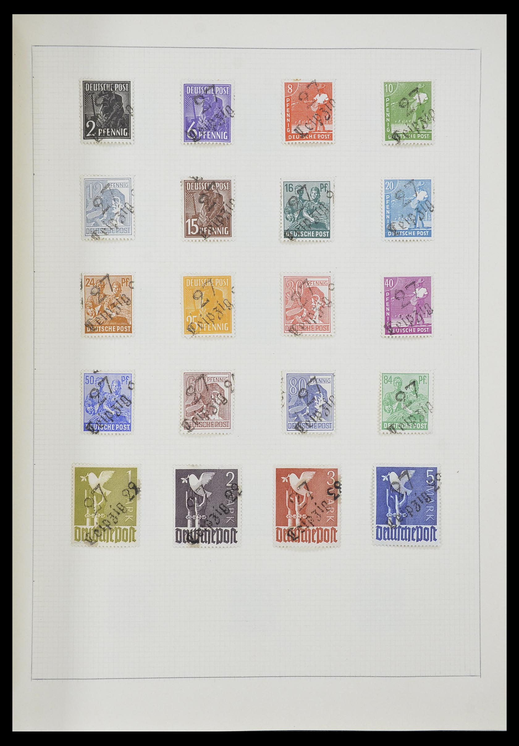 33406 044 - Postzegelverzameling 33406 Europese landen 1938-1955.