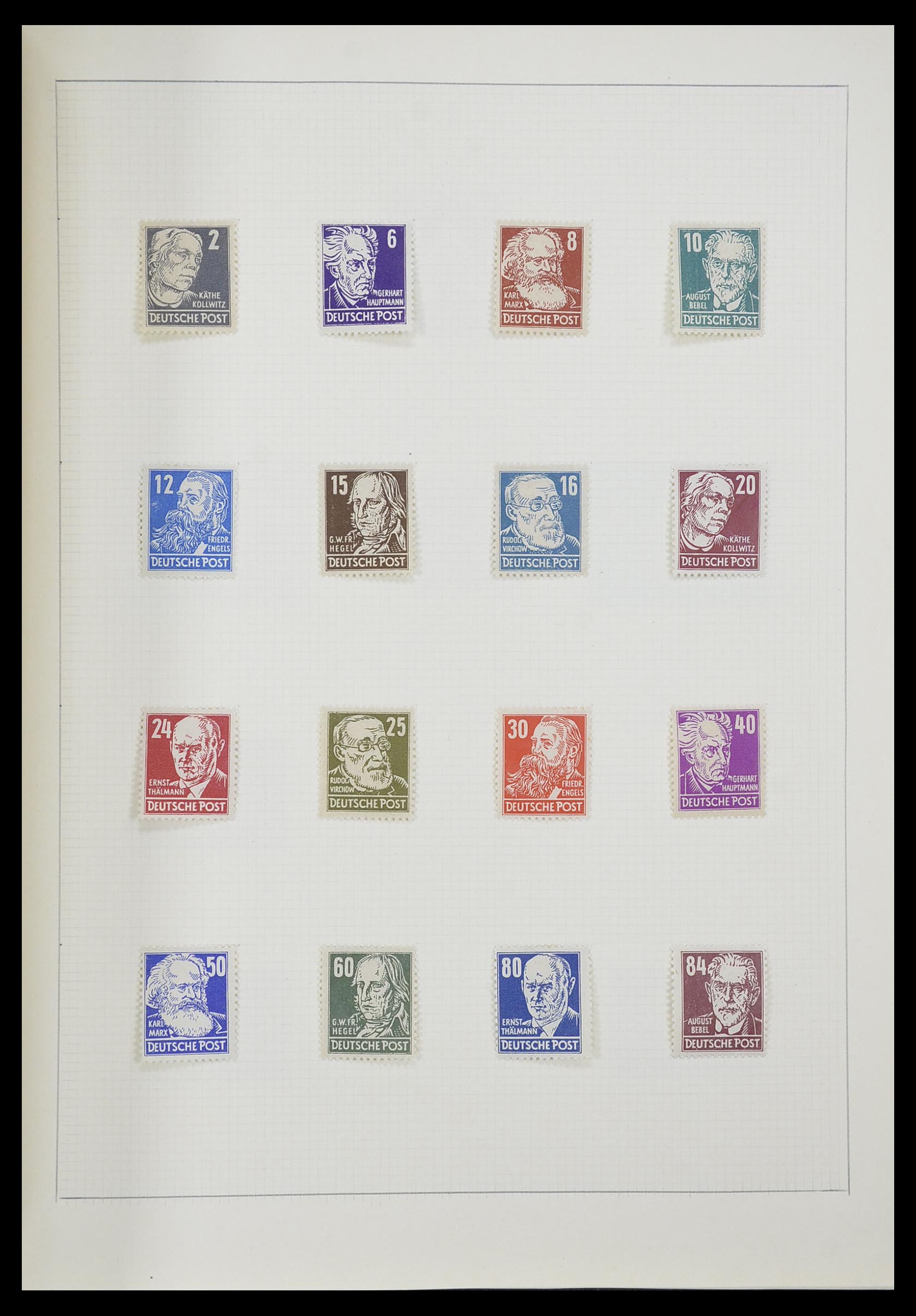 33406 047 - Postzegelverzameling 33406 Europese landen 1938-1955.