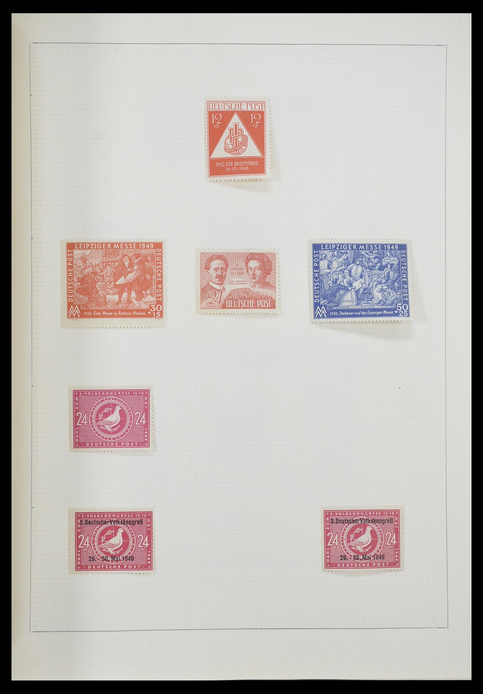 33406 048 - Postzegelverzameling 33406 Europese landen 1938-1955.