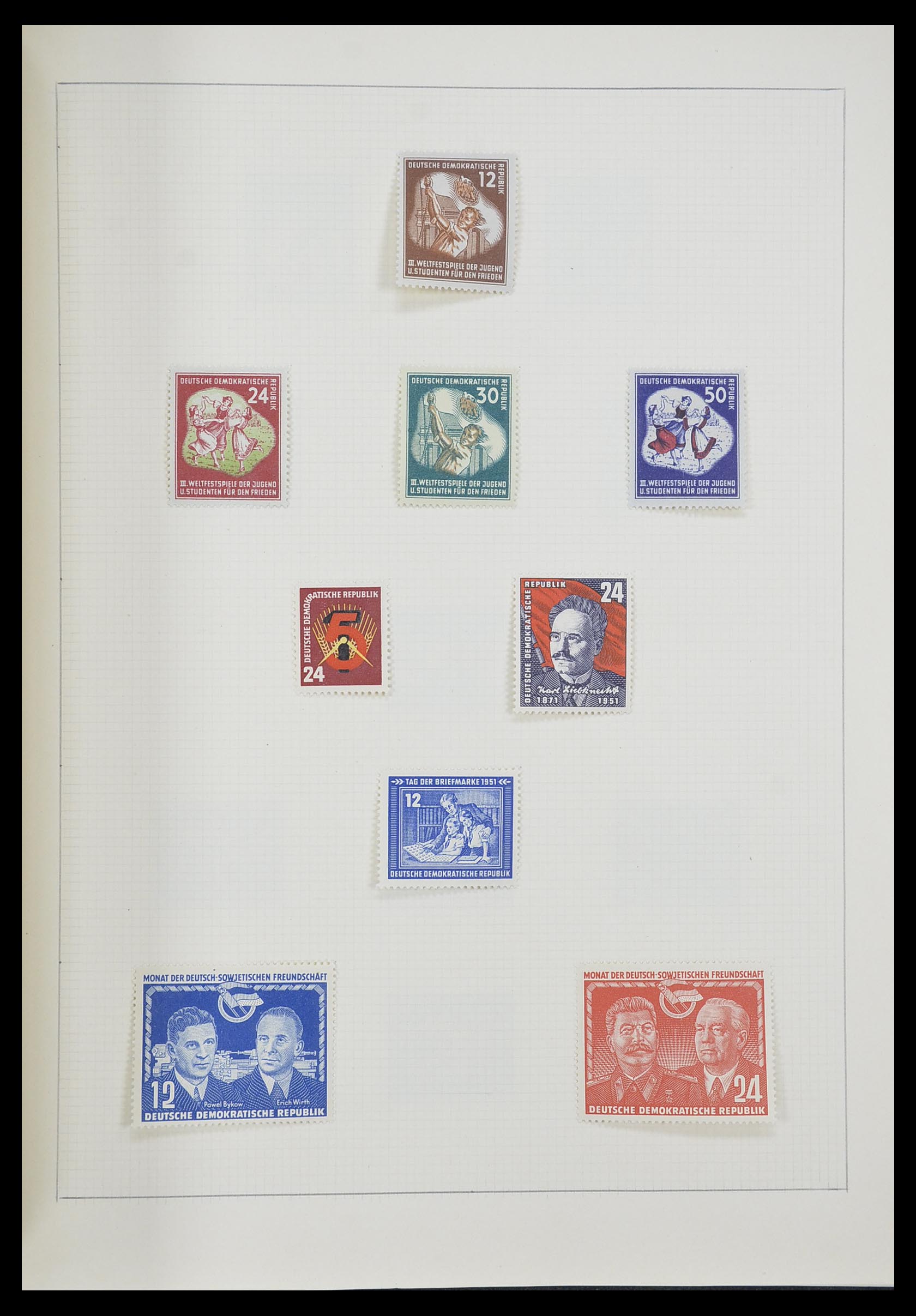 33406 055 - Postzegelverzameling 33406 Europese landen 1938-1955.