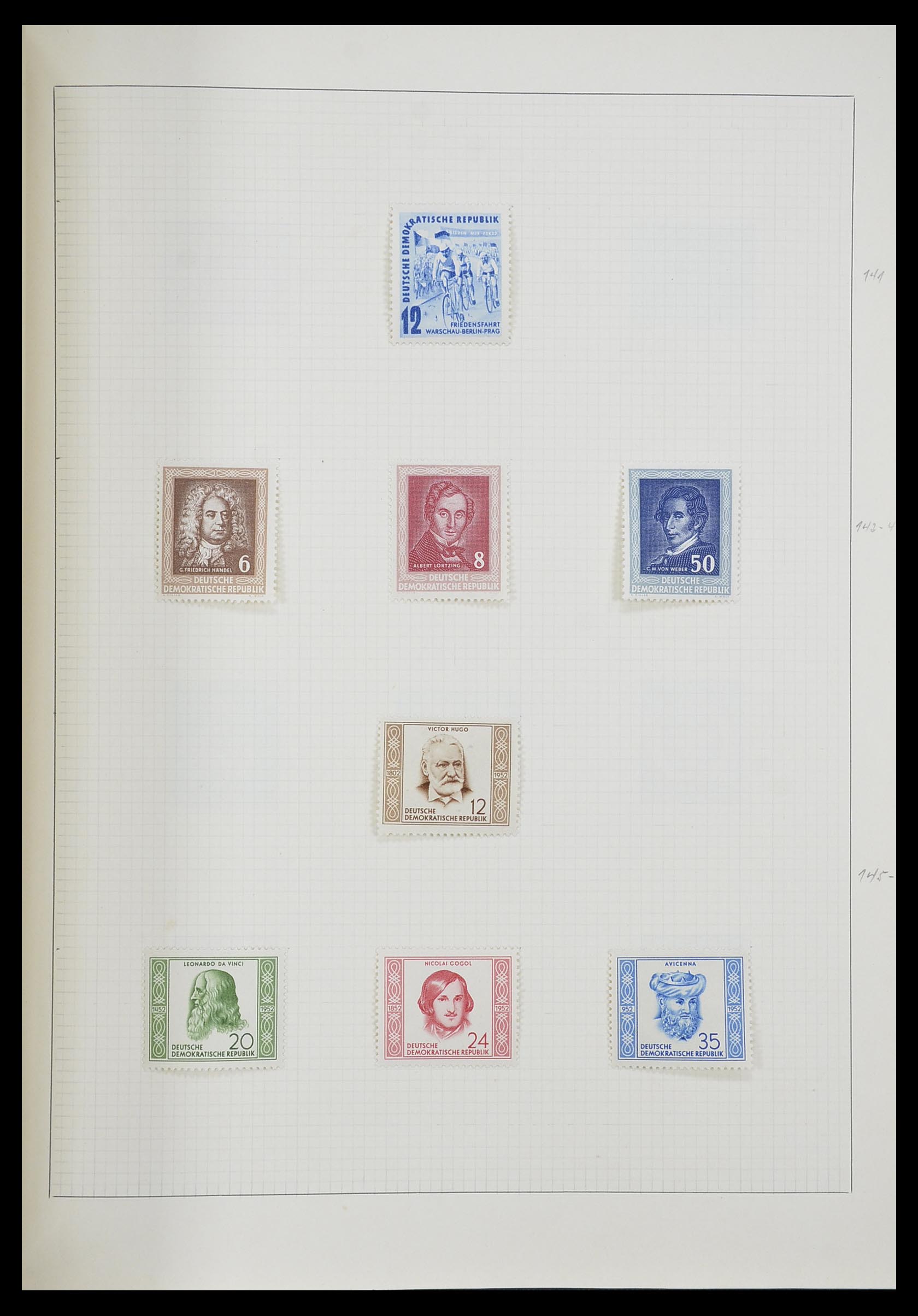 33406 057 - Postzegelverzameling 33406 Europese landen 1938-1955.