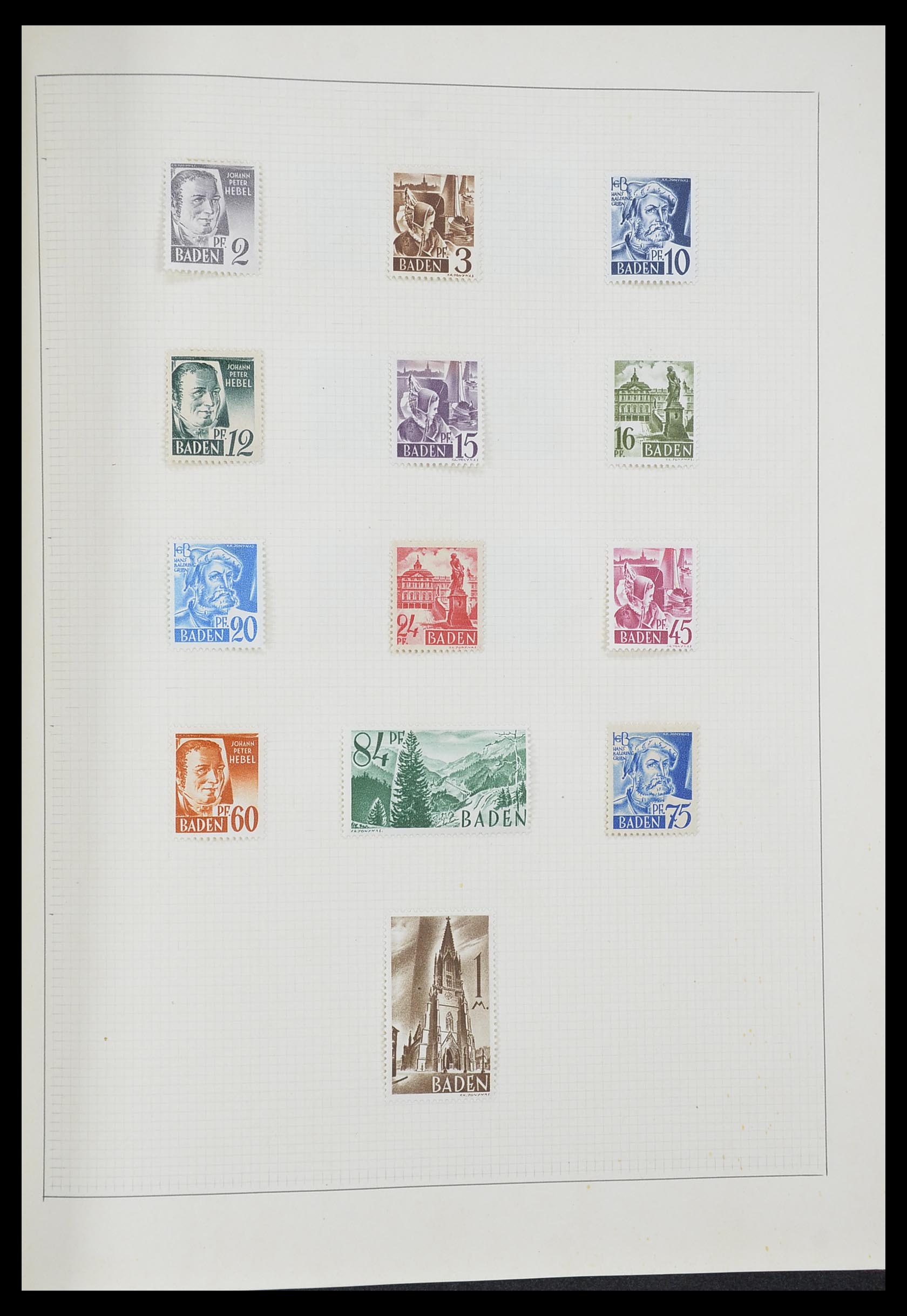 33406 071 - Postzegelverzameling 33406 Europese landen 1938-1955.