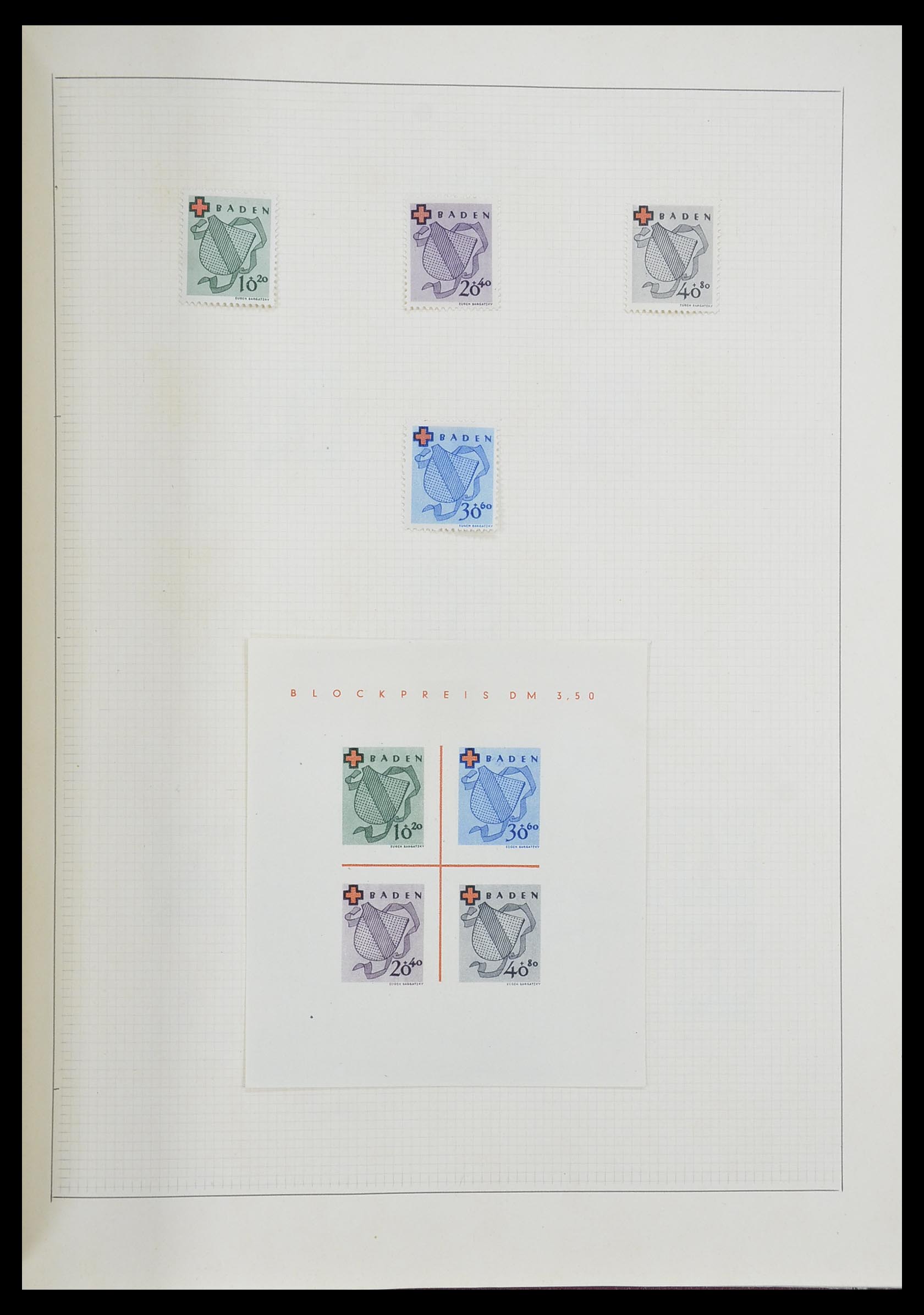 33406 073 - Postzegelverzameling 33406 Europese landen 1938-1955.