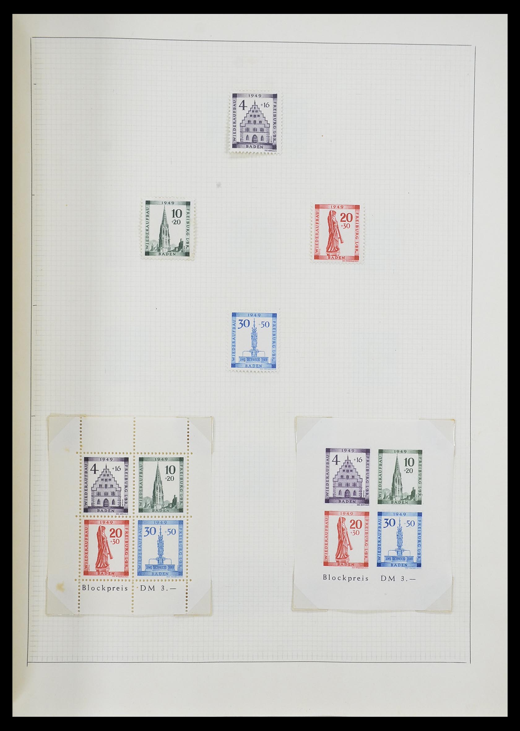 33406 074 - Postzegelverzameling 33406 Europese landen 1938-1955.