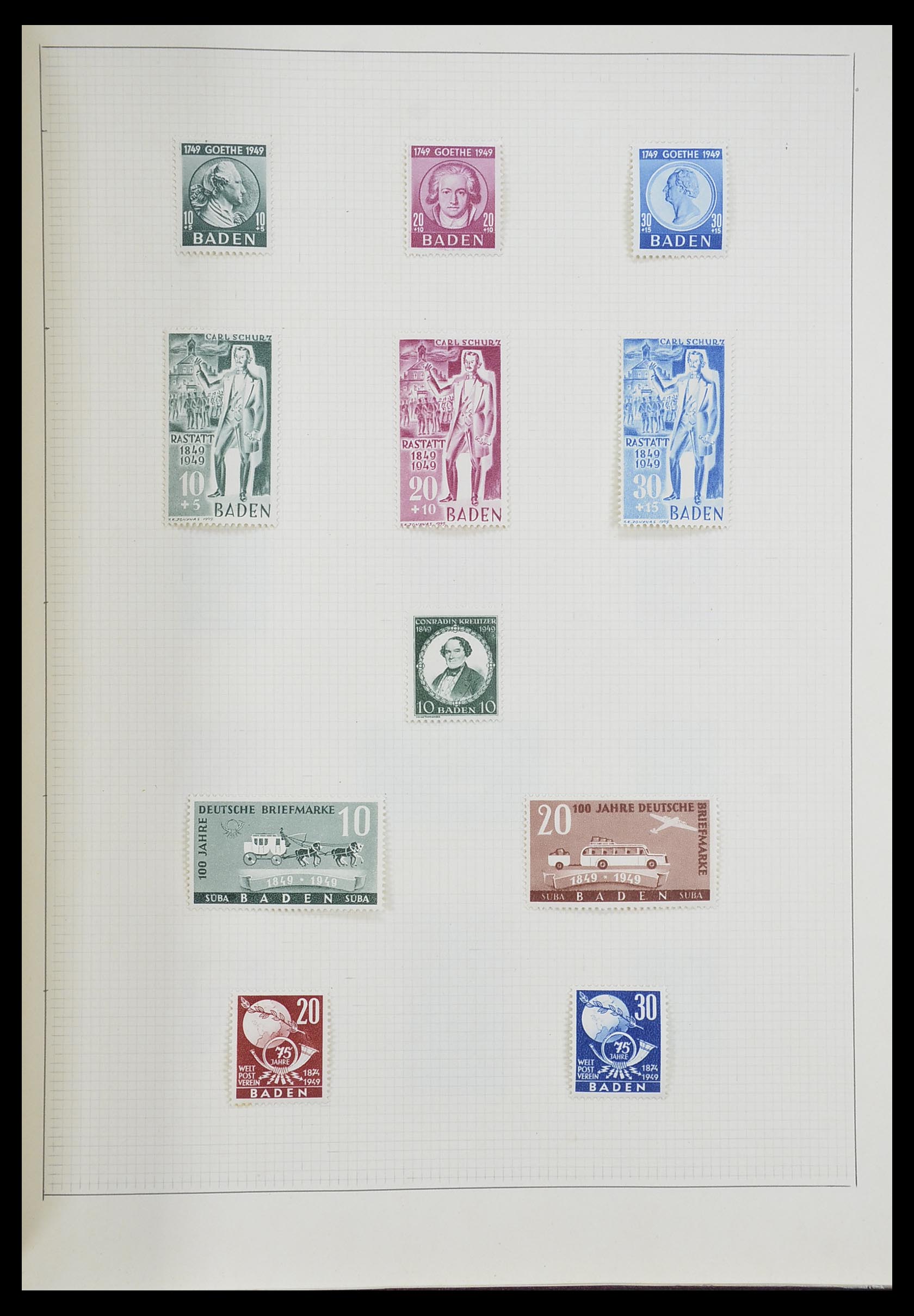 33406 076 - Postzegelverzameling 33406 Europese landen 1938-1955.