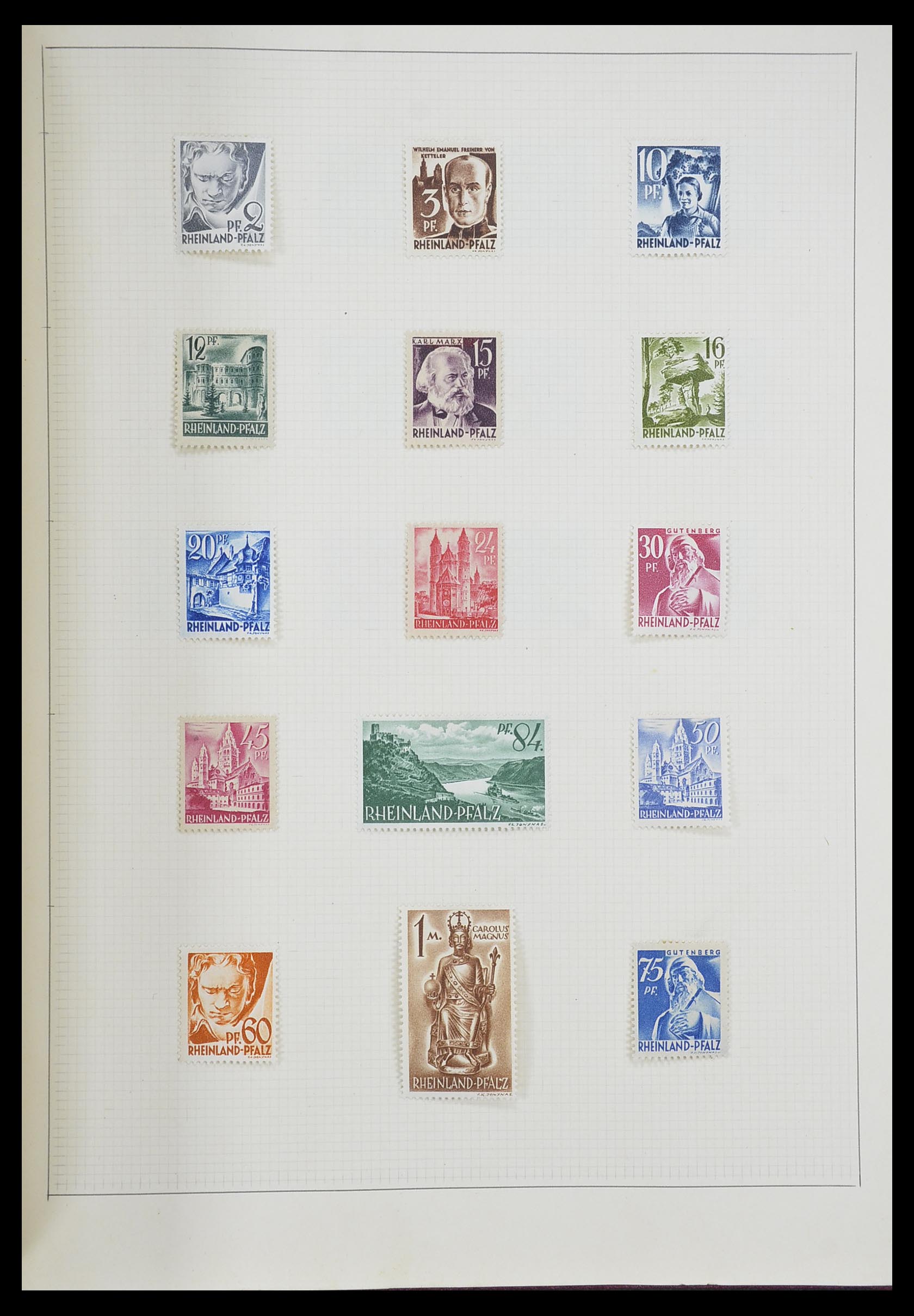 33406 077 - Postzegelverzameling 33406 Europese landen 1938-1955.