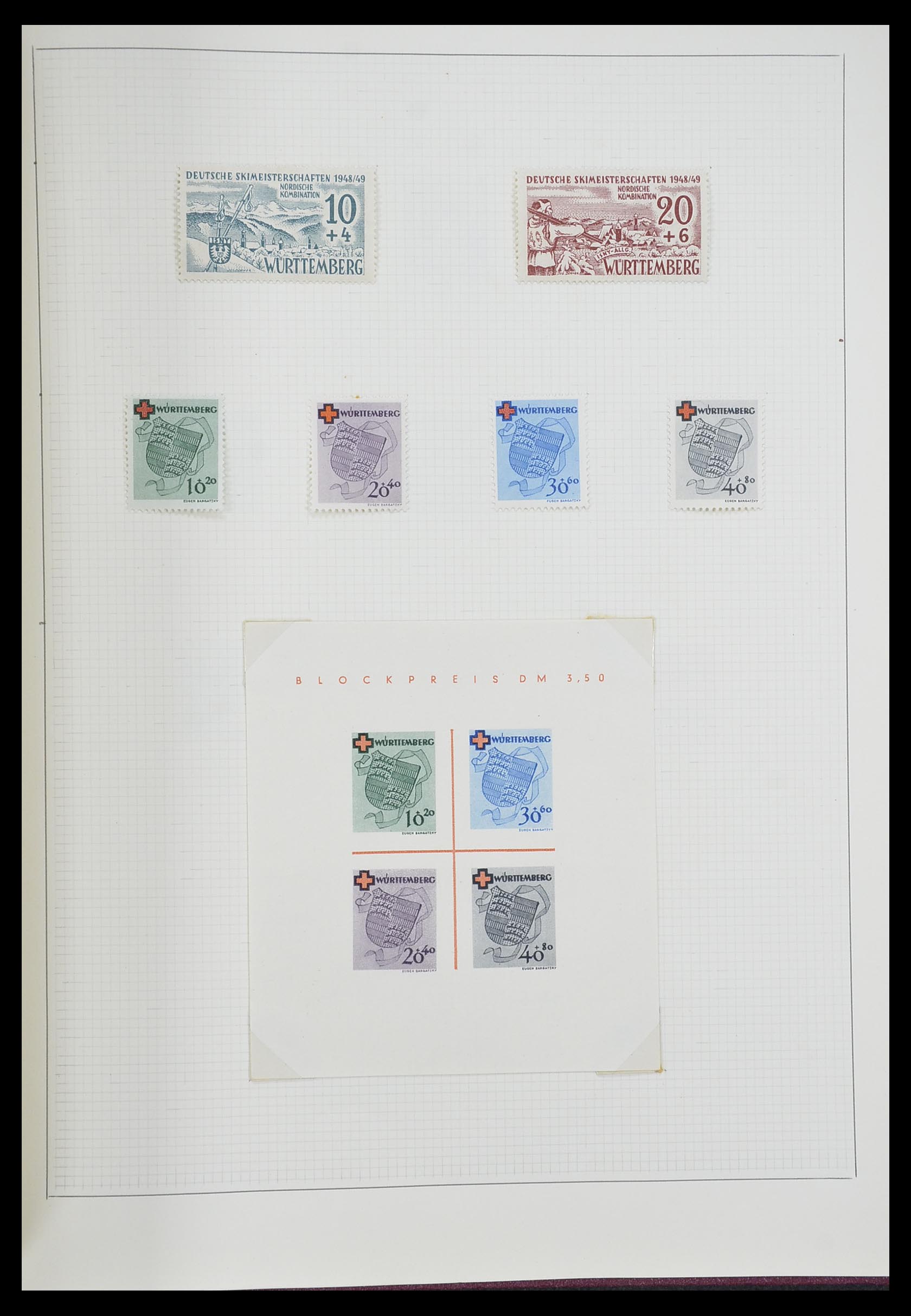 33406 084 - Postzegelverzameling 33406 Europese landen 1938-1955.