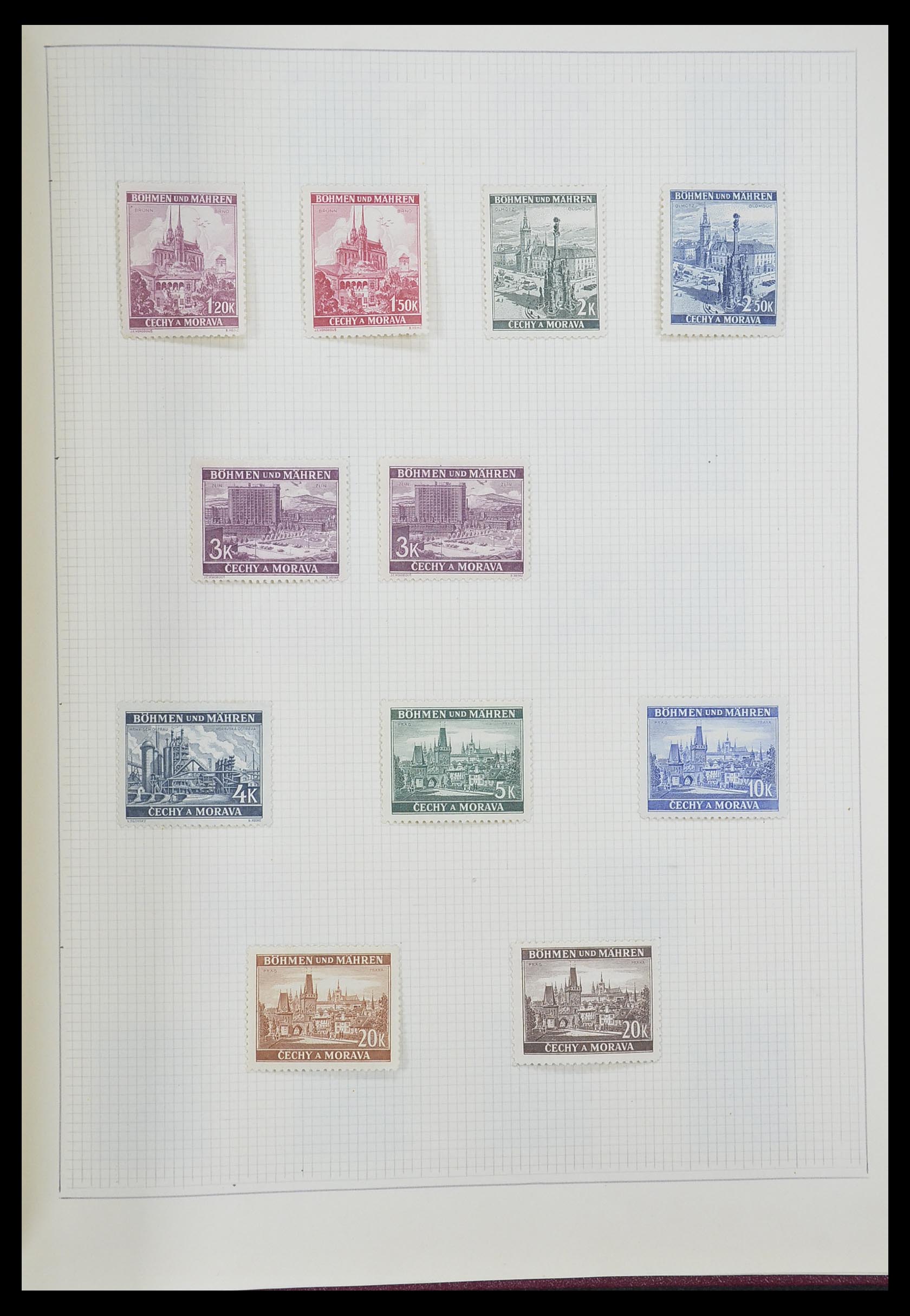 33406 089 - Postzegelverzameling 33406 Europese landen 1938-1955.