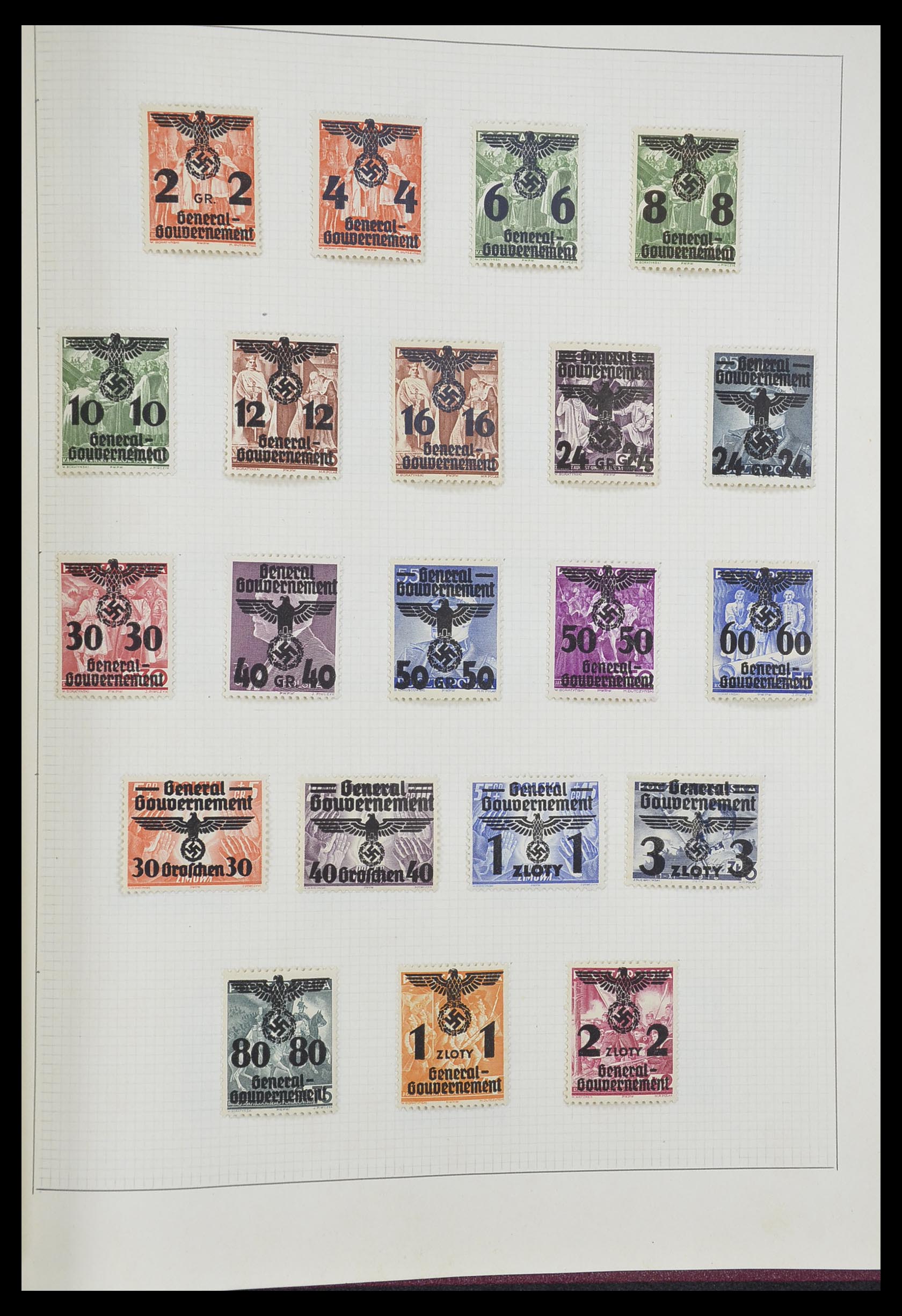 33406 096 - Postzegelverzameling 33406 Europese landen 1938-1955.