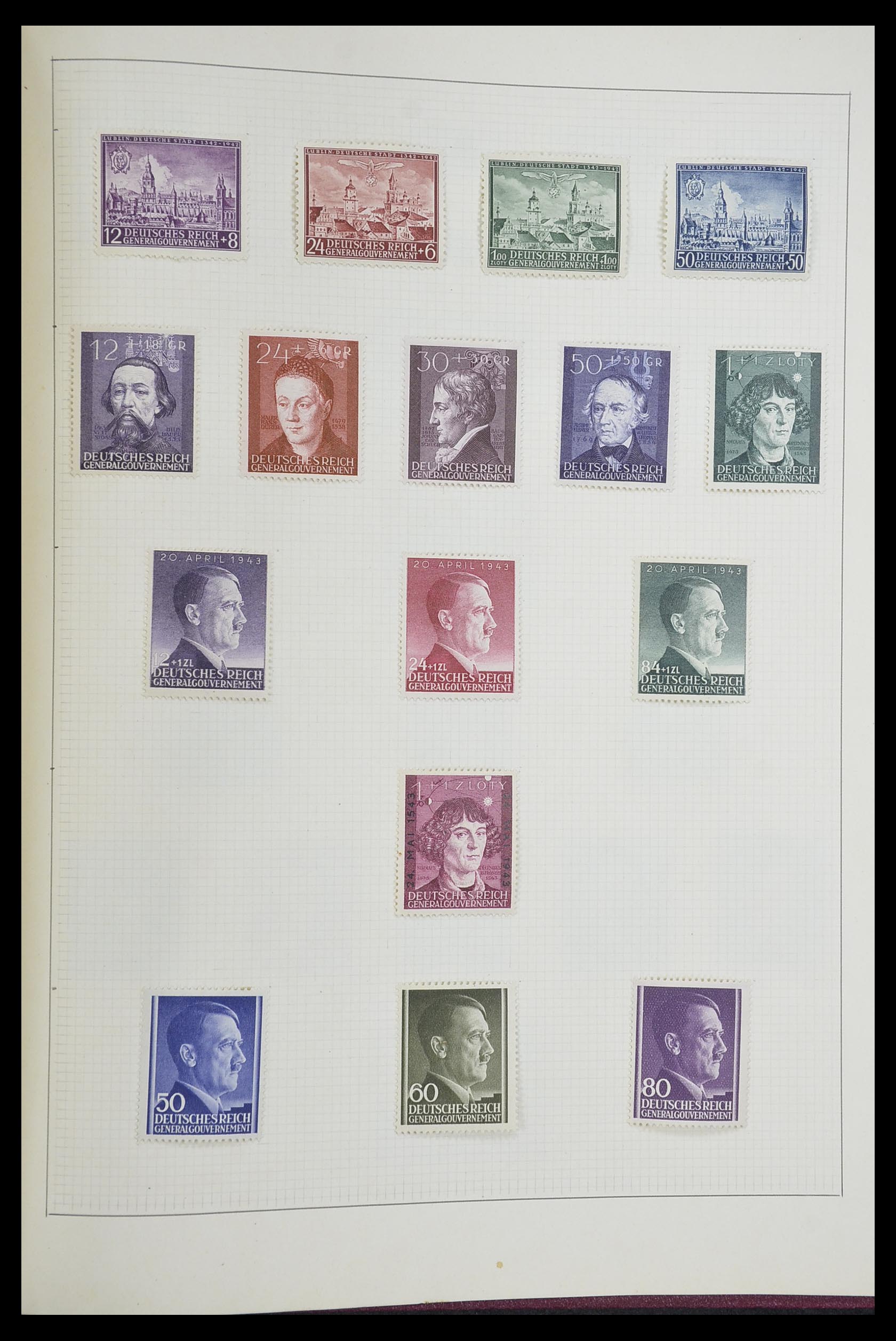 33406 100 - Postzegelverzameling 33406 Europese landen 1938-1955.