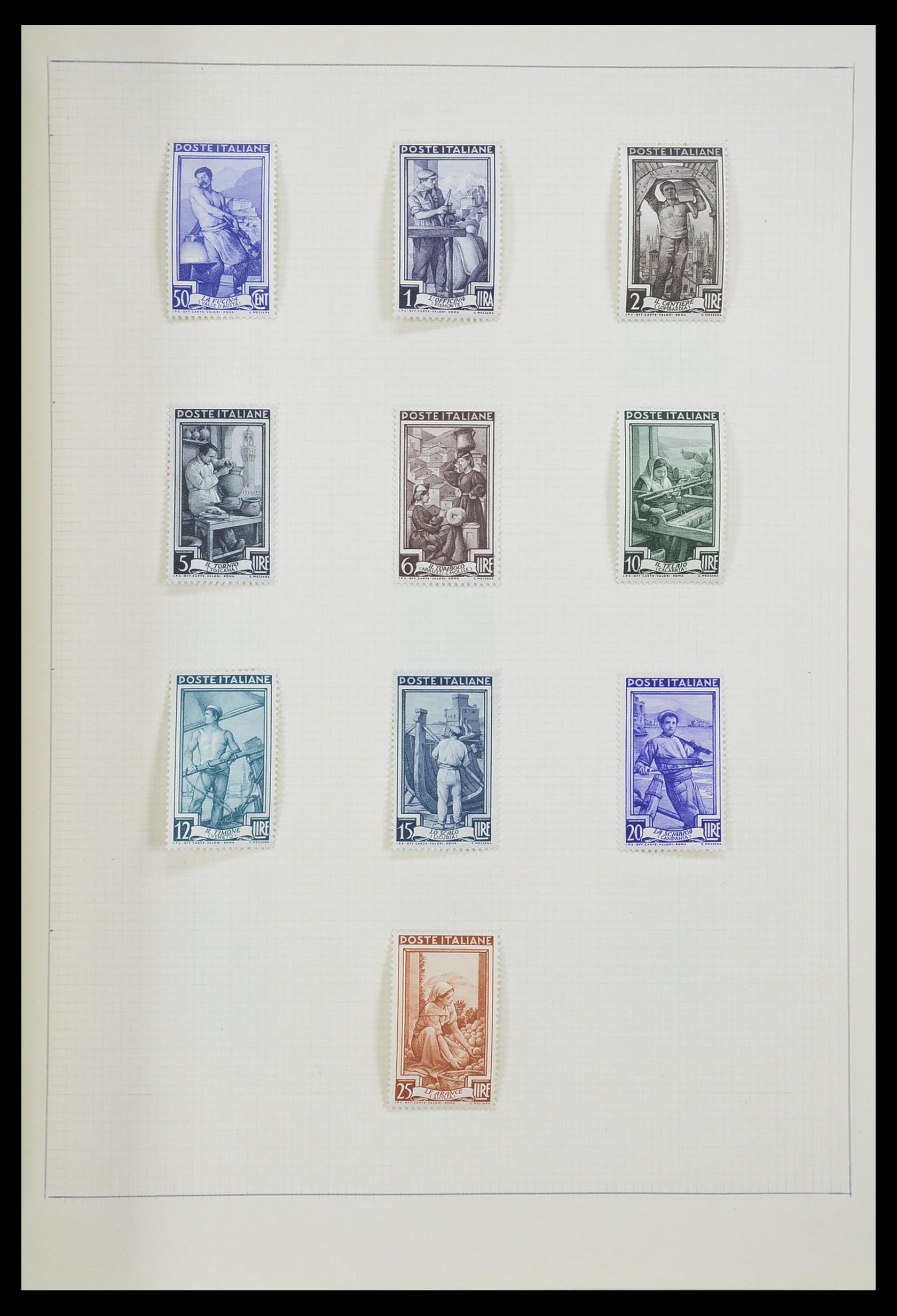 33406 130 - Postzegelverzameling 33406 Europese landen 1938-1955.