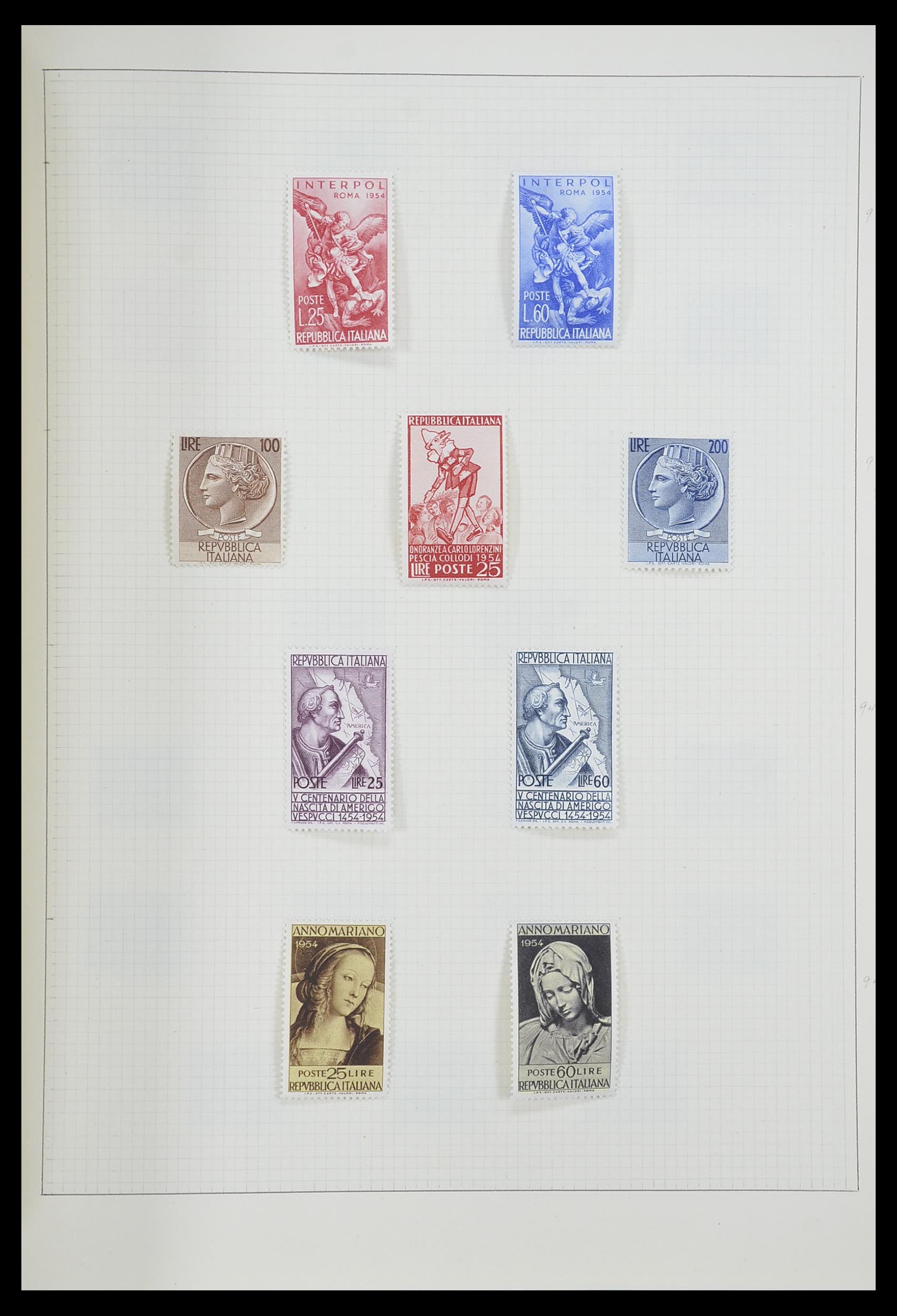 33406 141 - Postzegelverzameling 33406 Europese landen 1938-1955.