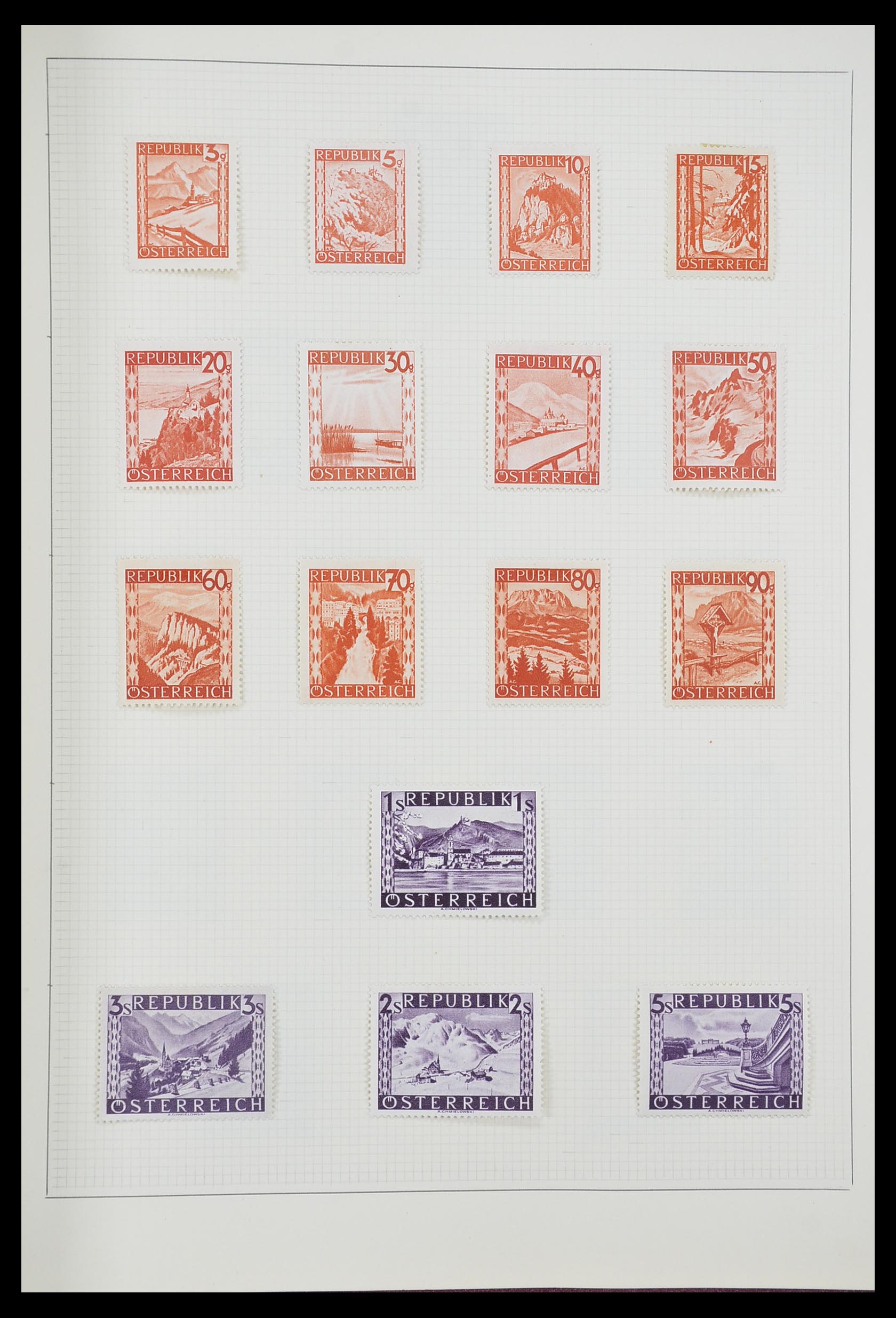 33406 188 - Postzegelverzameling 33406 Europese landen 1938-1955.