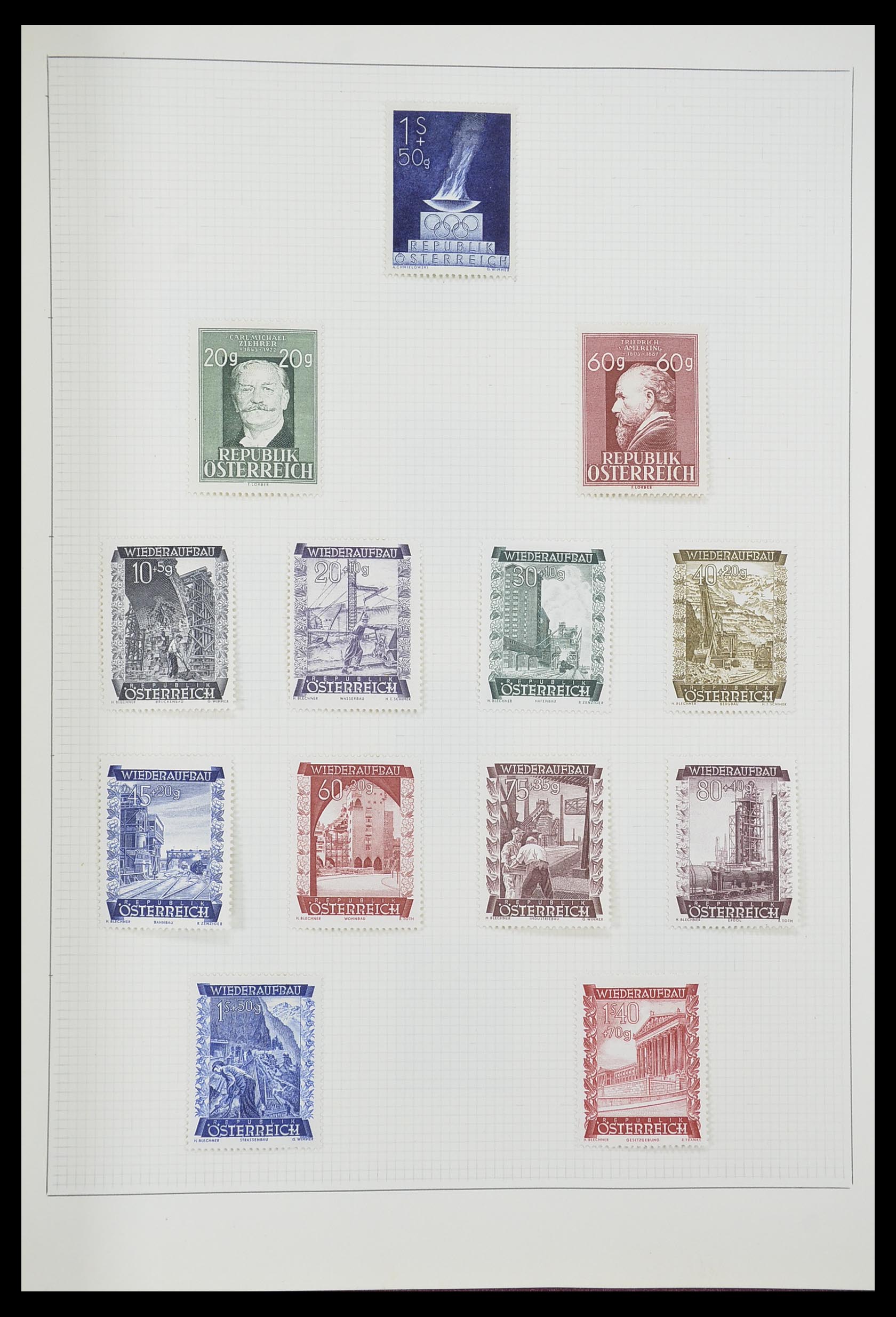 33406 189 - Postzegelverzameling 33406 Europese landen 1938-1955.
