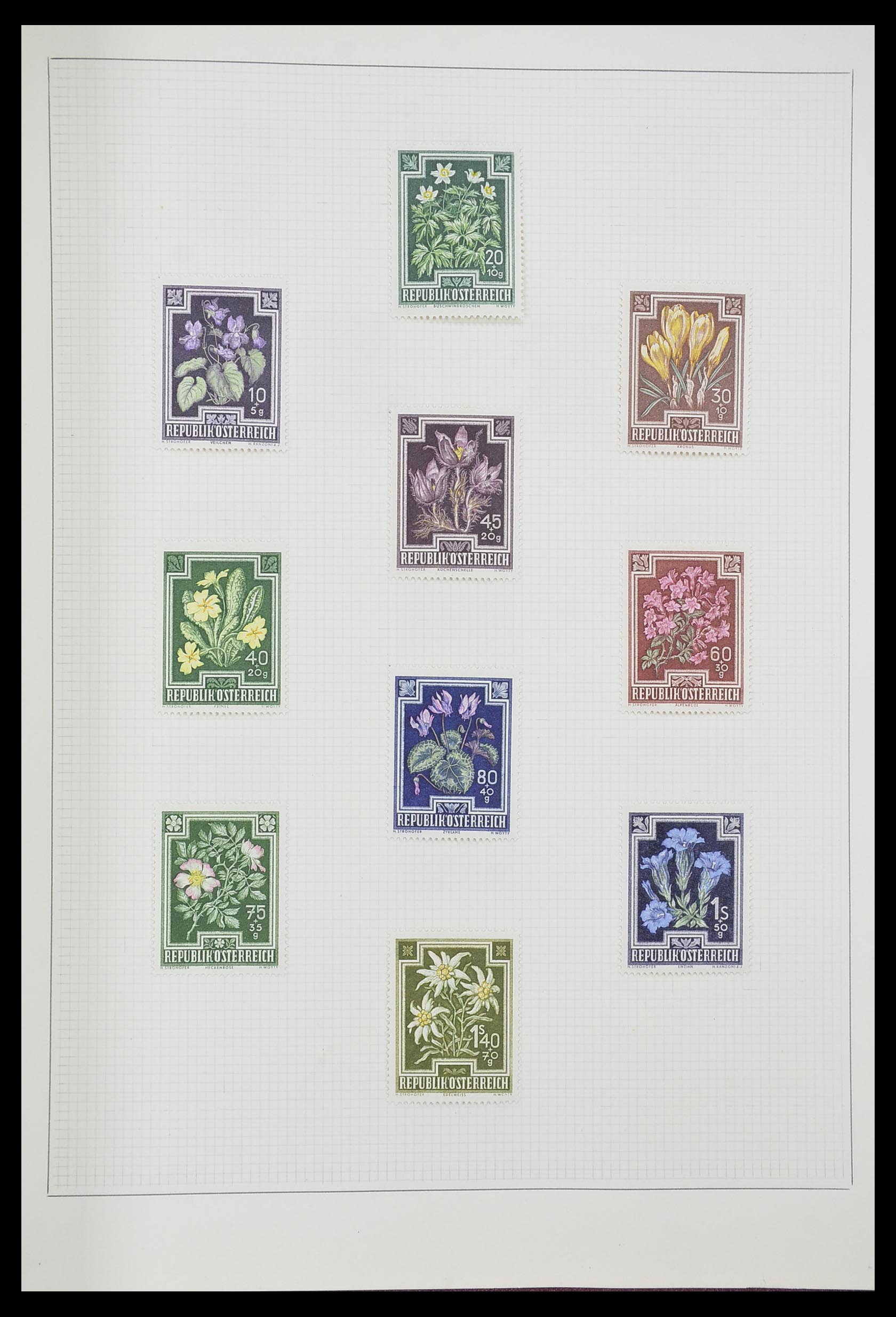 33406 190 - Postzegelverzameling 33406 Europese landen 1938-1955.