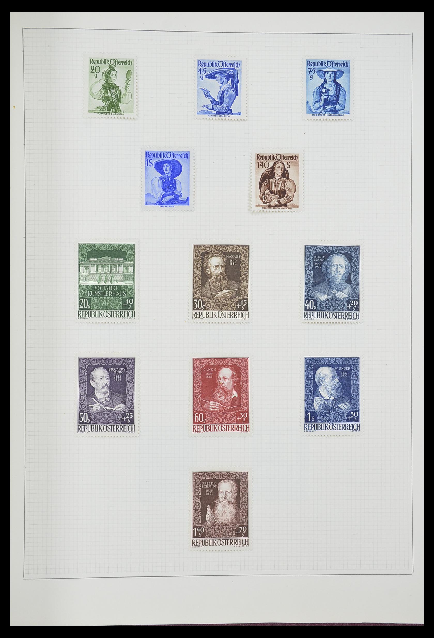 33406 191 - Postzegelverzameling 33406 Europese landen 1938-1955.